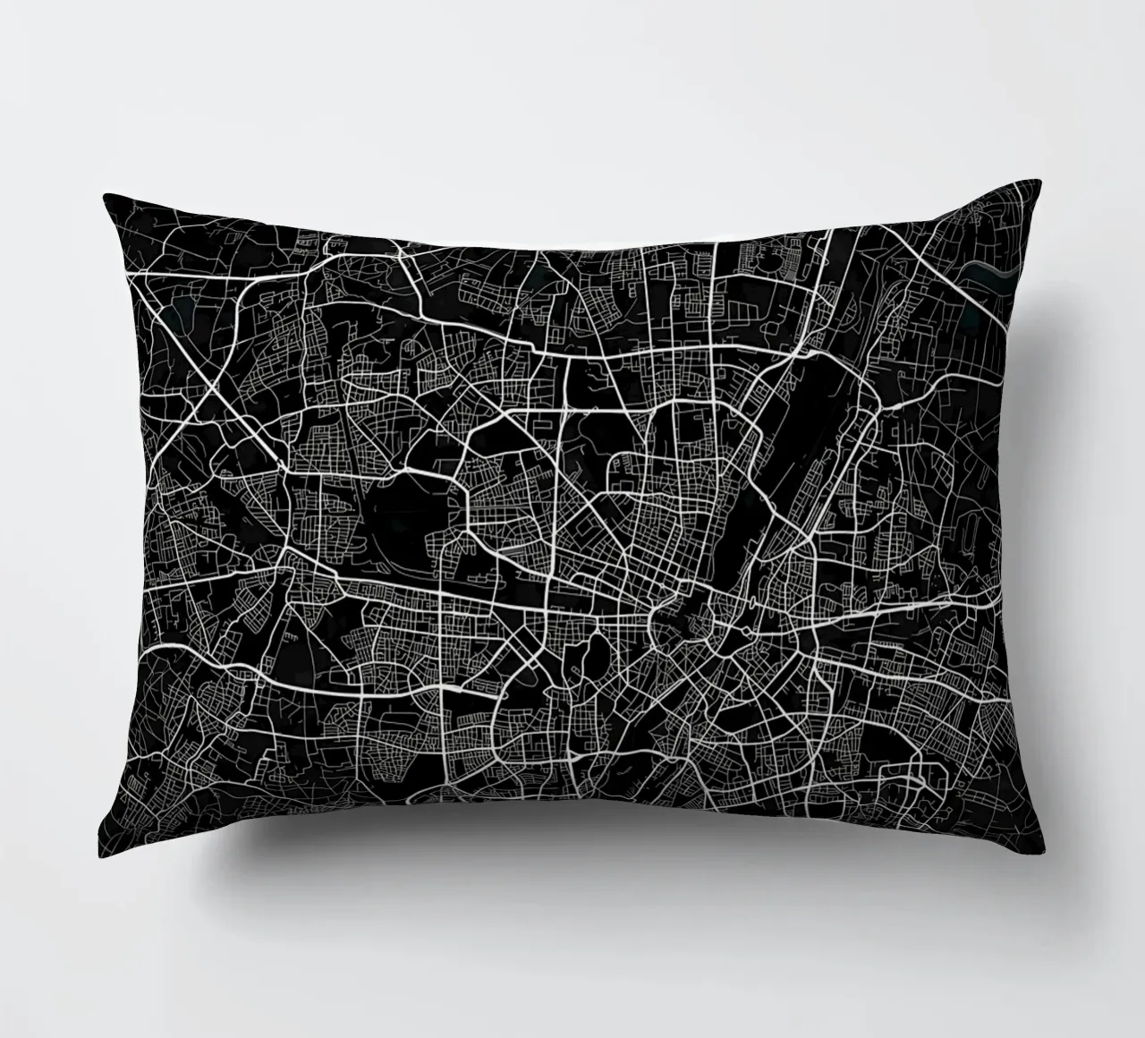 Mappa della città di Monaco di Baviera scura cuscino da Christopher Adams
