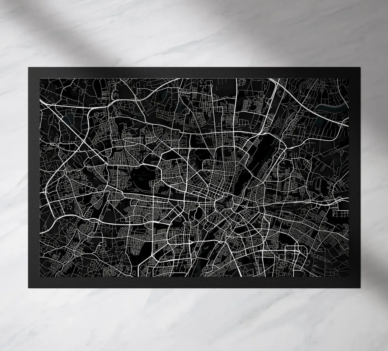 Mappa della città di Monaco di Baviera scura zerbino da Christopher Adams