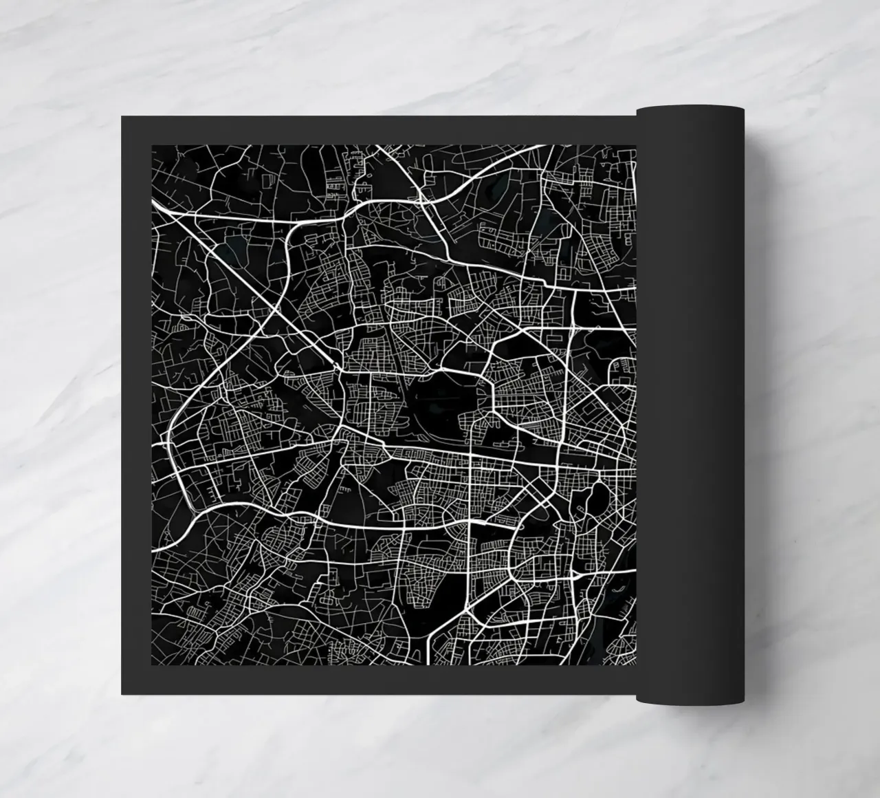 Mappa della città di Monaco di Baviera scura zerbino da Christopher Adams