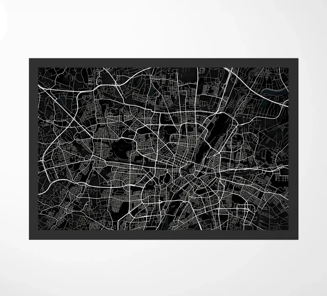 Mappa della città di Monaco di Baviera scura zerbino da Christopher Adams