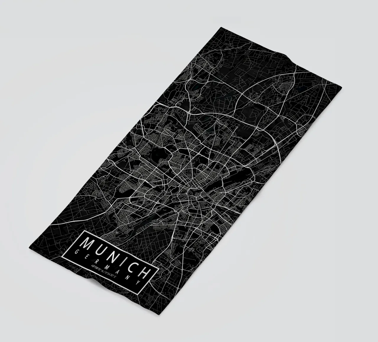 Mappa della città di Monaco di Baviera scura telo mare da Christopher Adams