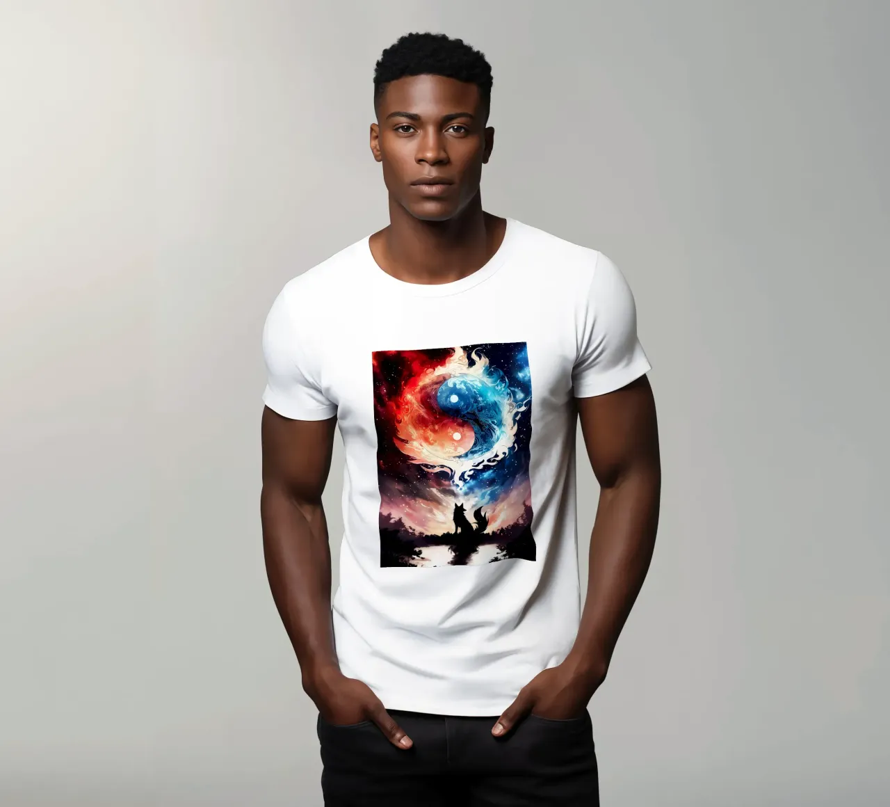 Animale lupo t-shirt da Pierre Walton