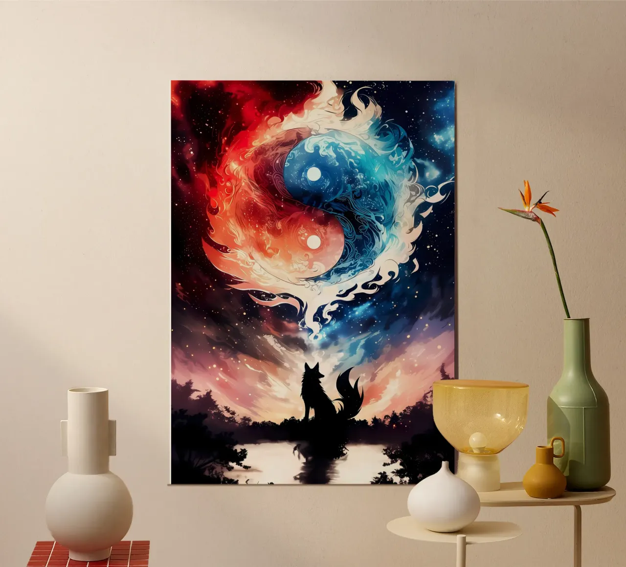 Wolf Dier poster van Pierre Walton