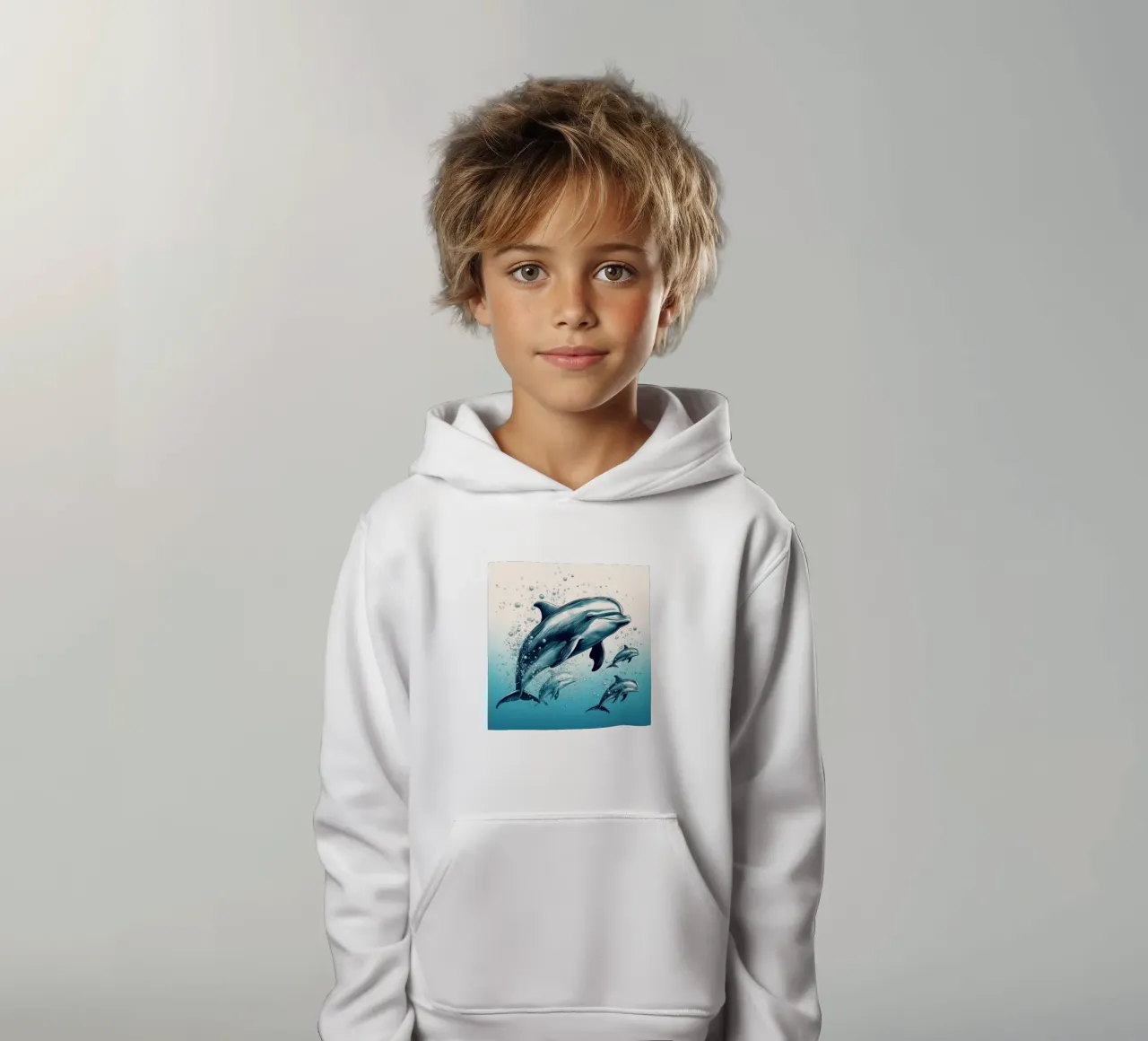 Retro Dolphin Gang kids hoodie by Funny Animals