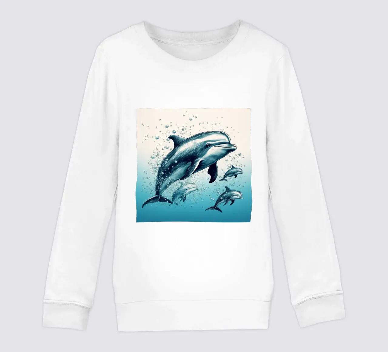 Retro Dolphin Gang kids sweatshirt by Funny Animals