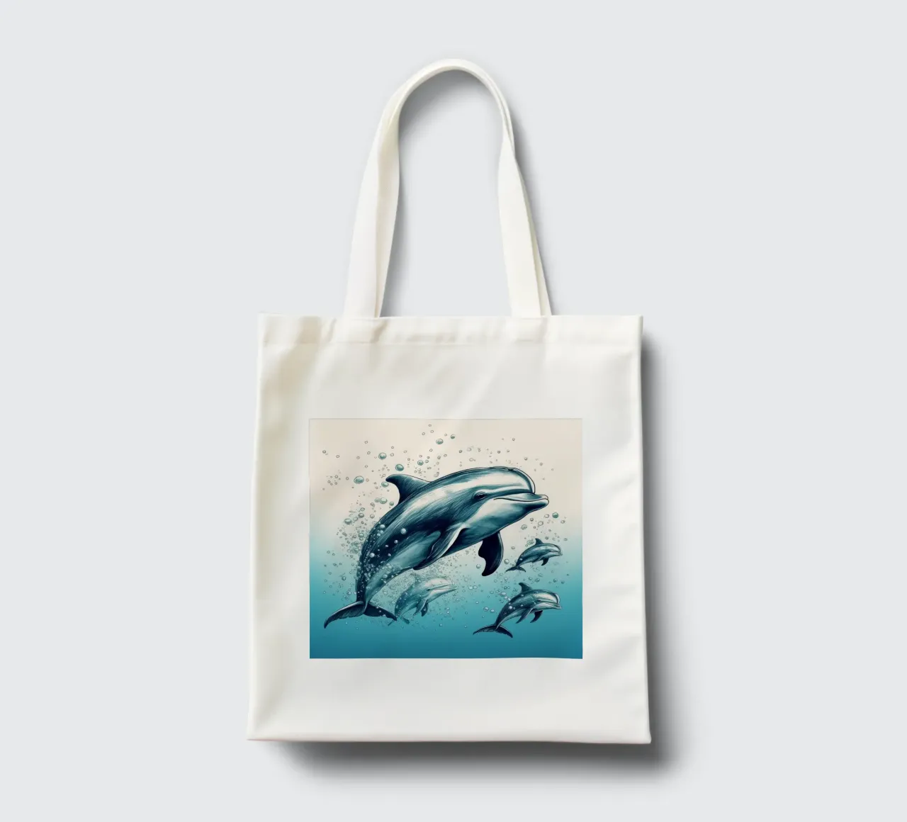 Retro-Delfin-Gang Jutebeutel von Funny Animals