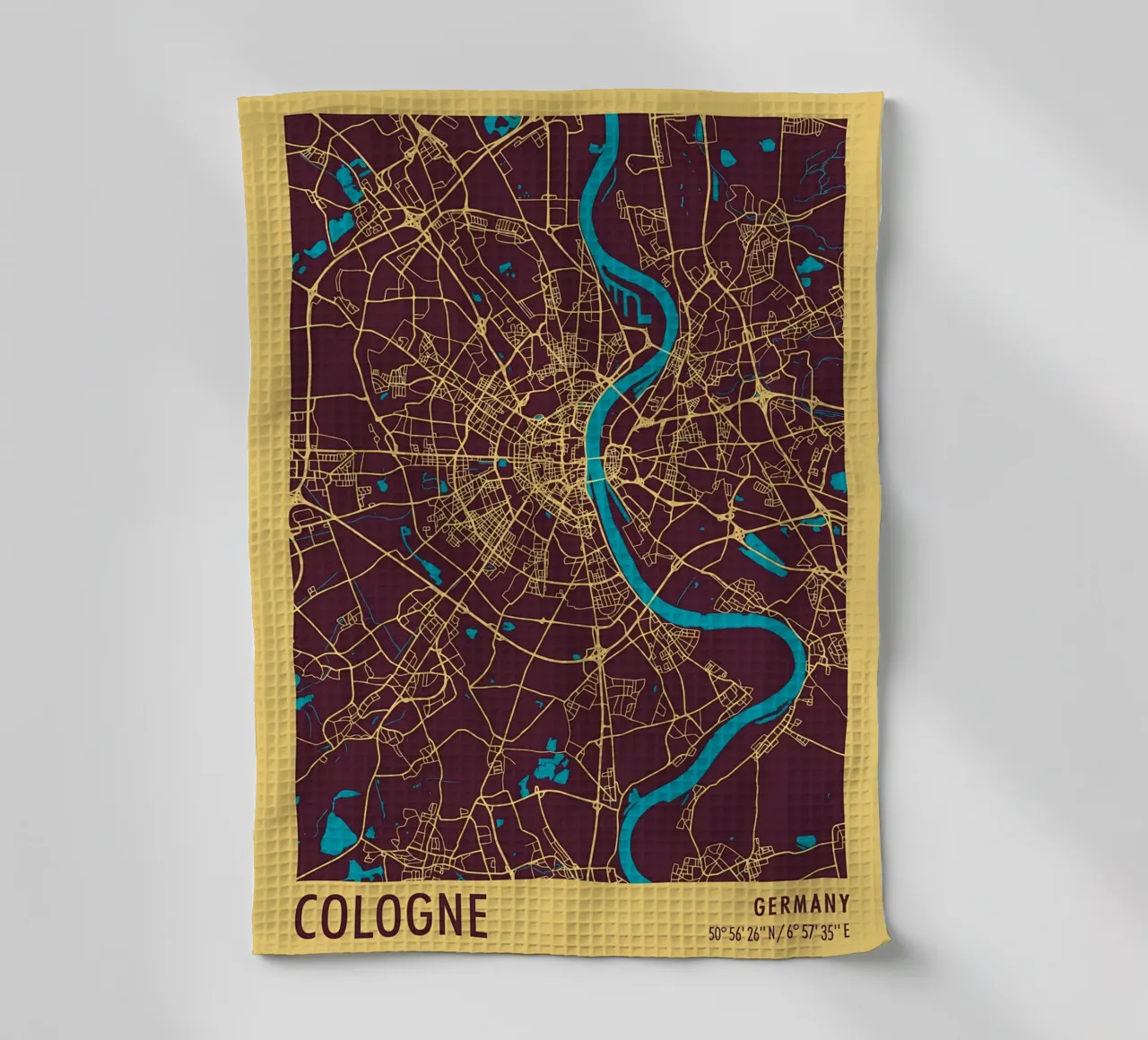 Koln Cologne tea towel by Christopher Adams