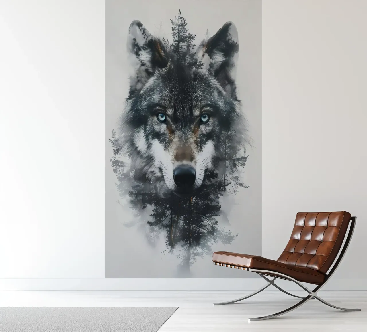Wolf Dier fotobehang van Pierre Walton