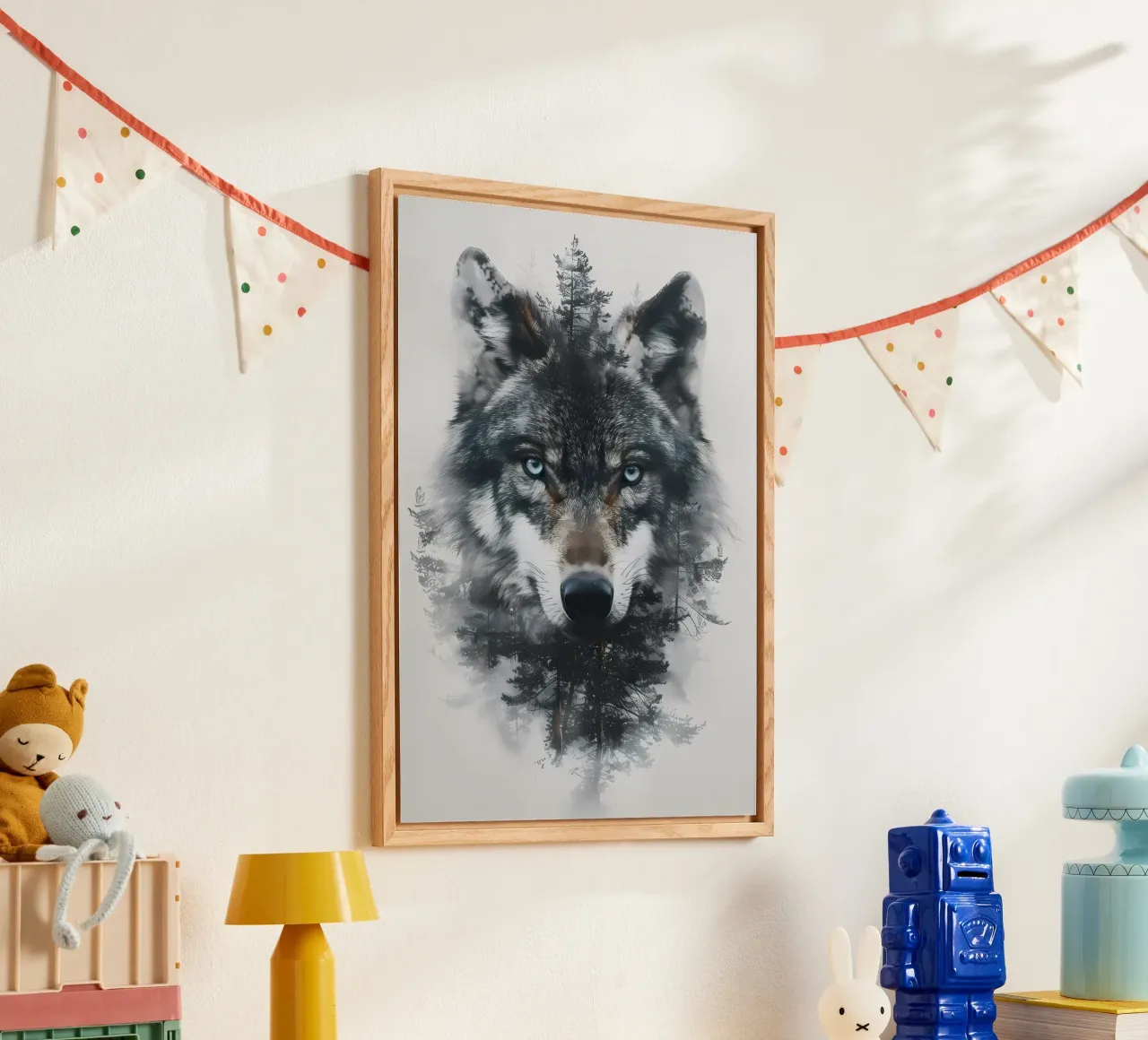 Animale lupo plexiglass da Pierre Walton