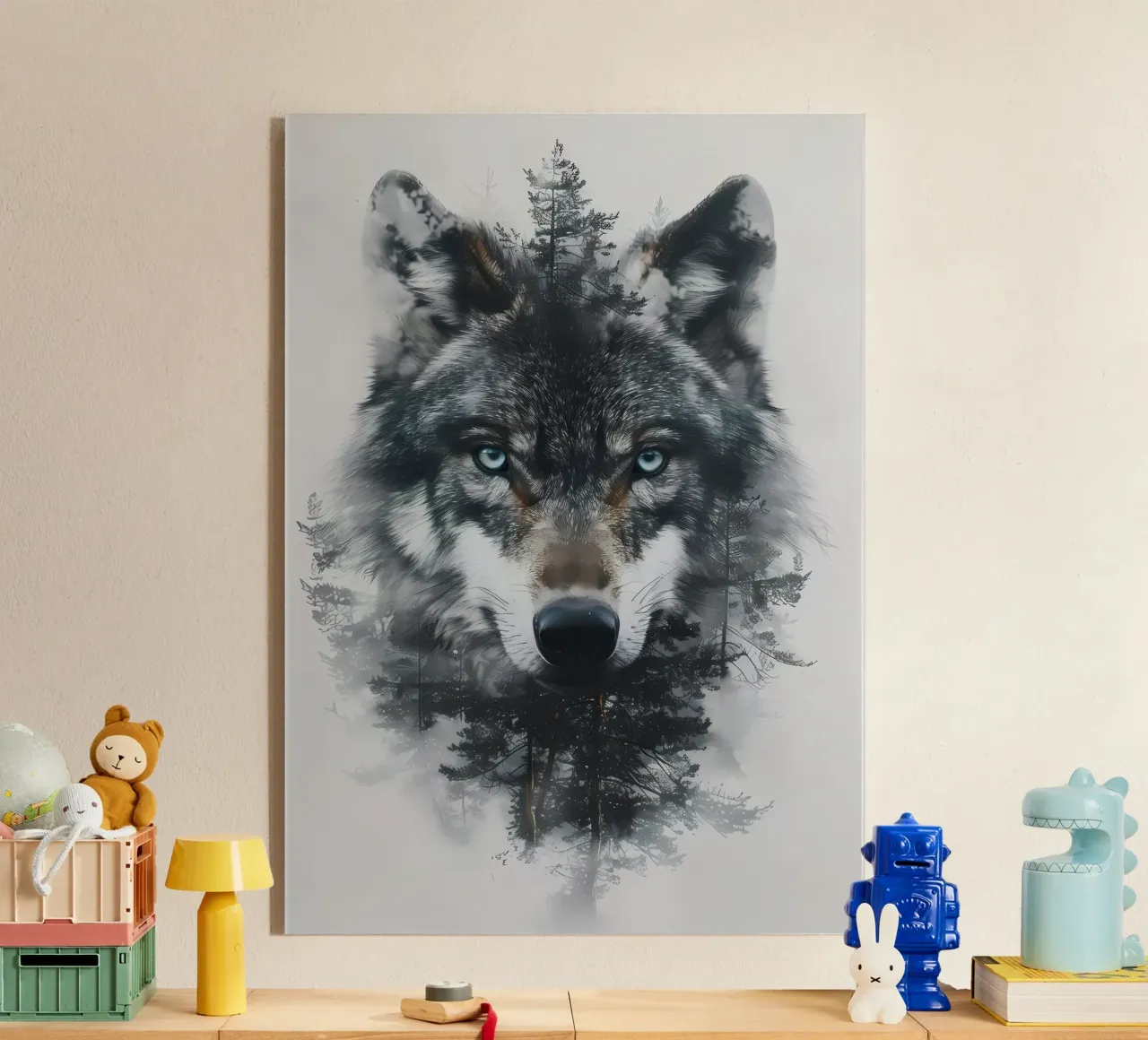 Animale lupo plexiglass da Pierre Walton