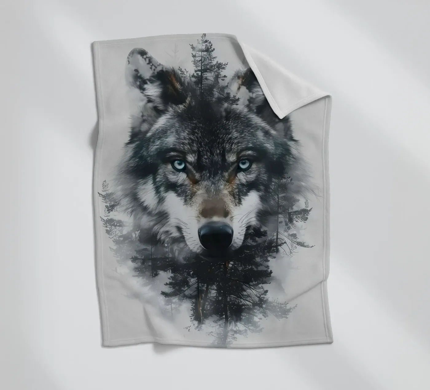 Wolf Tier Fleecedecke von Pierre Walton