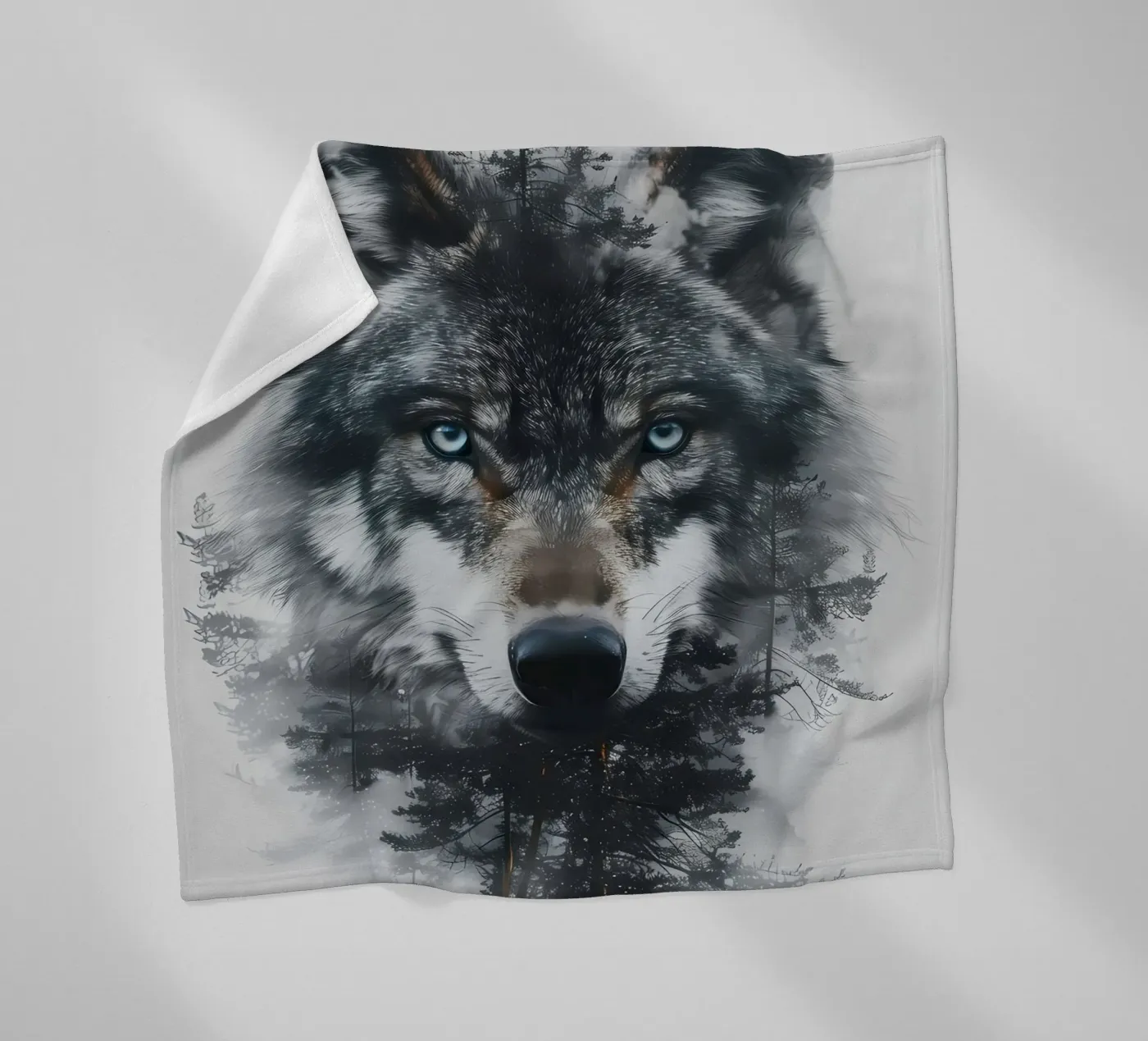 Wolf Tier Fleecedecke von Pierre Walton