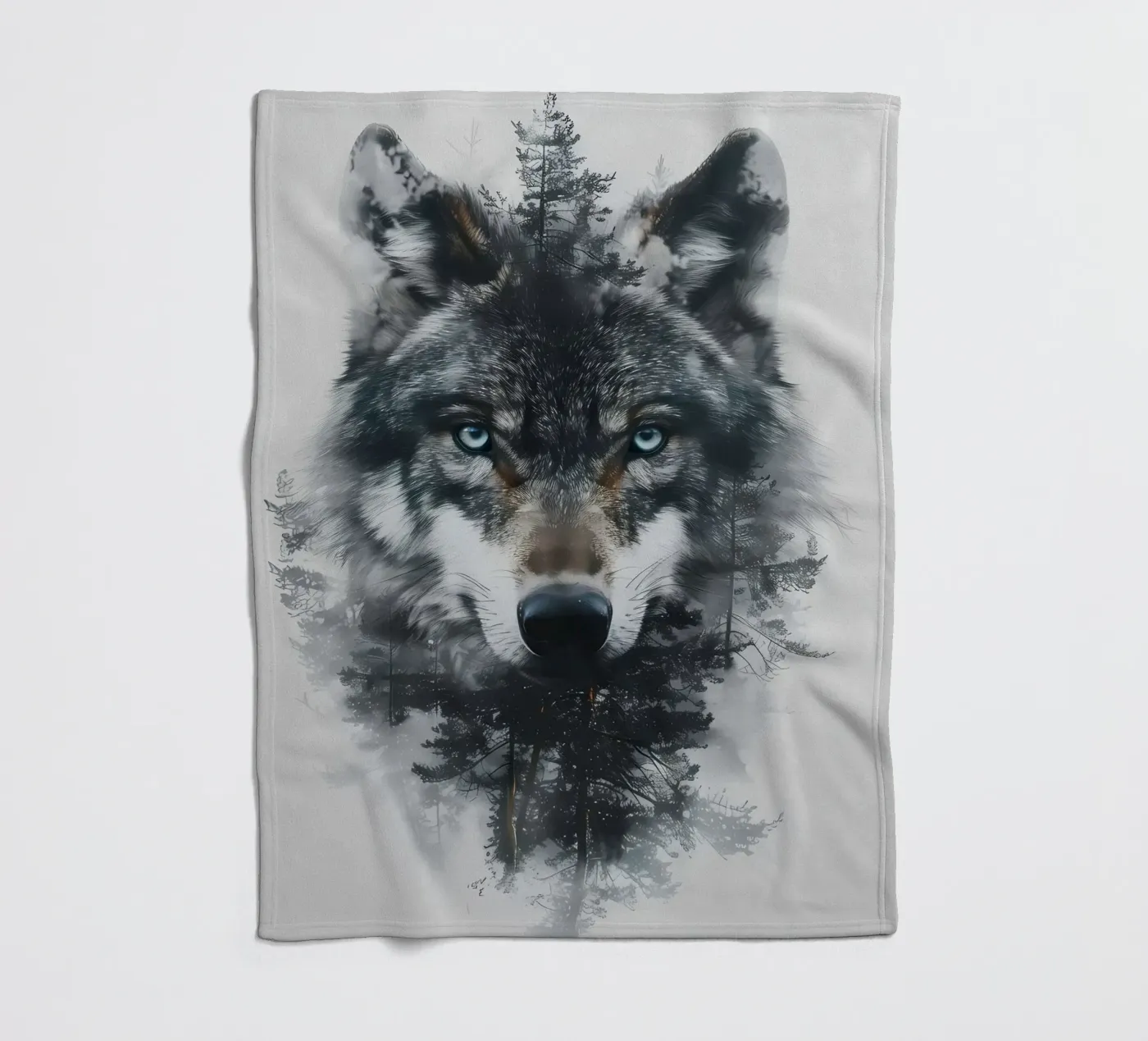 Wolf Tier Fleecedecke von Pierre Walton