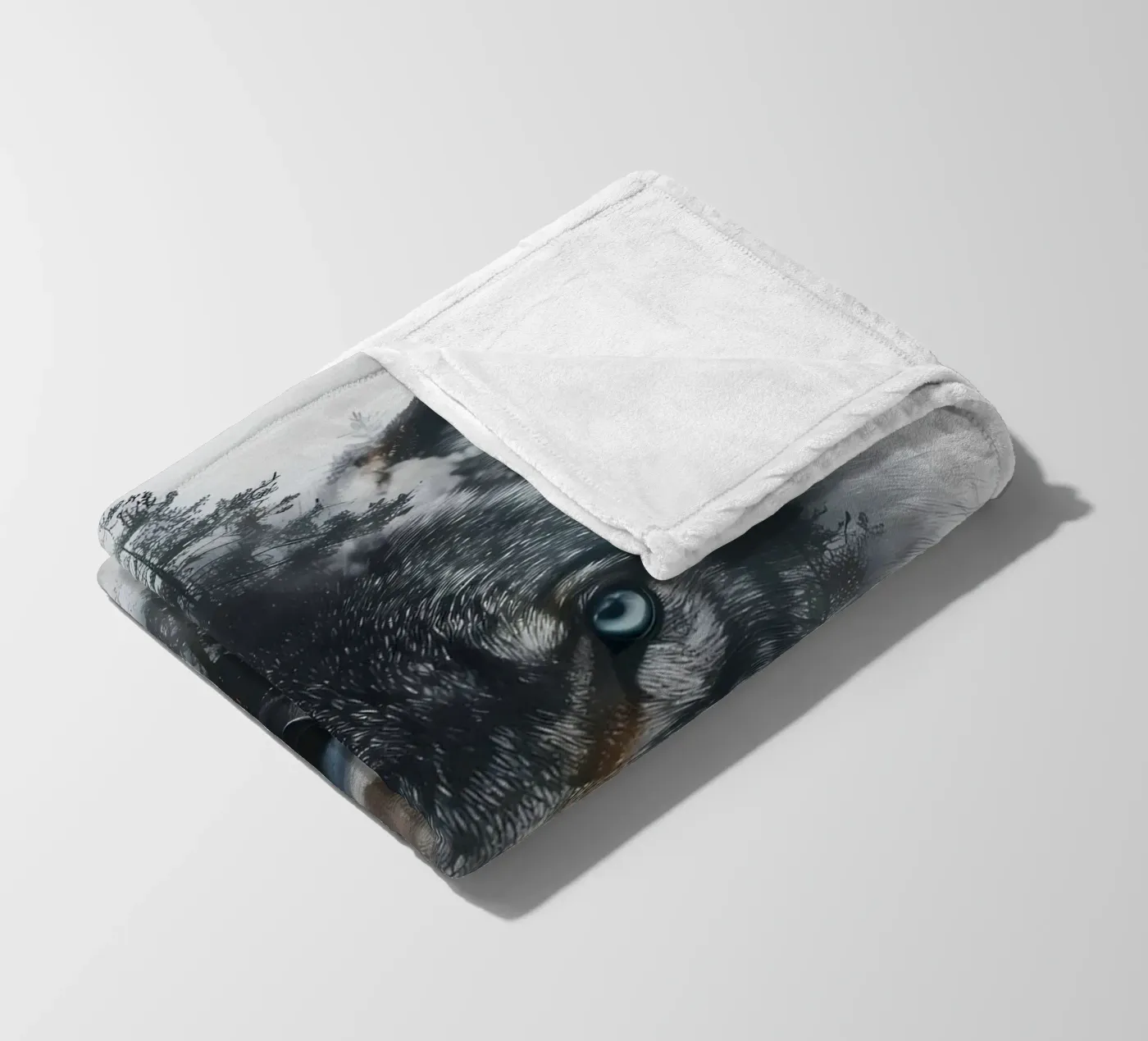 Wolf Tier Fleecedecke von Pierre Walton