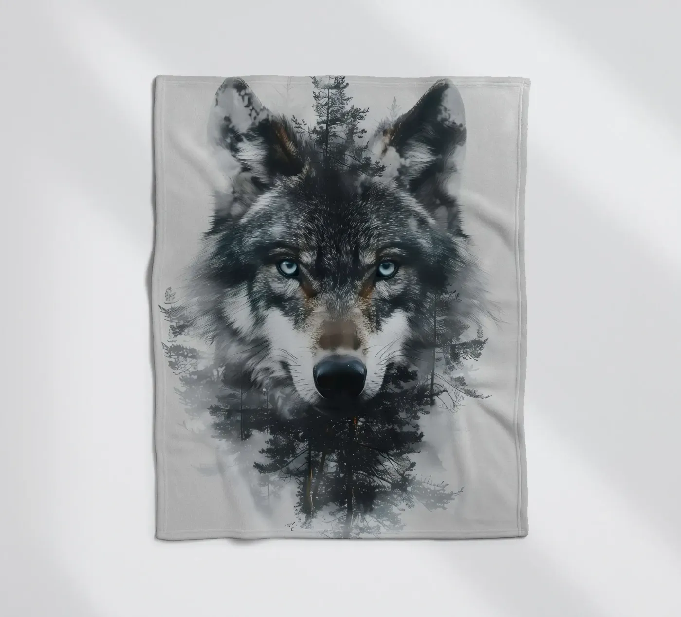 Wolf Tier Fleecedecke von Pierre Walton