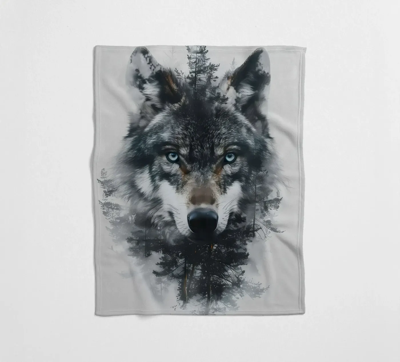 Wolf Tier Fleecedecke von Pierre Walton