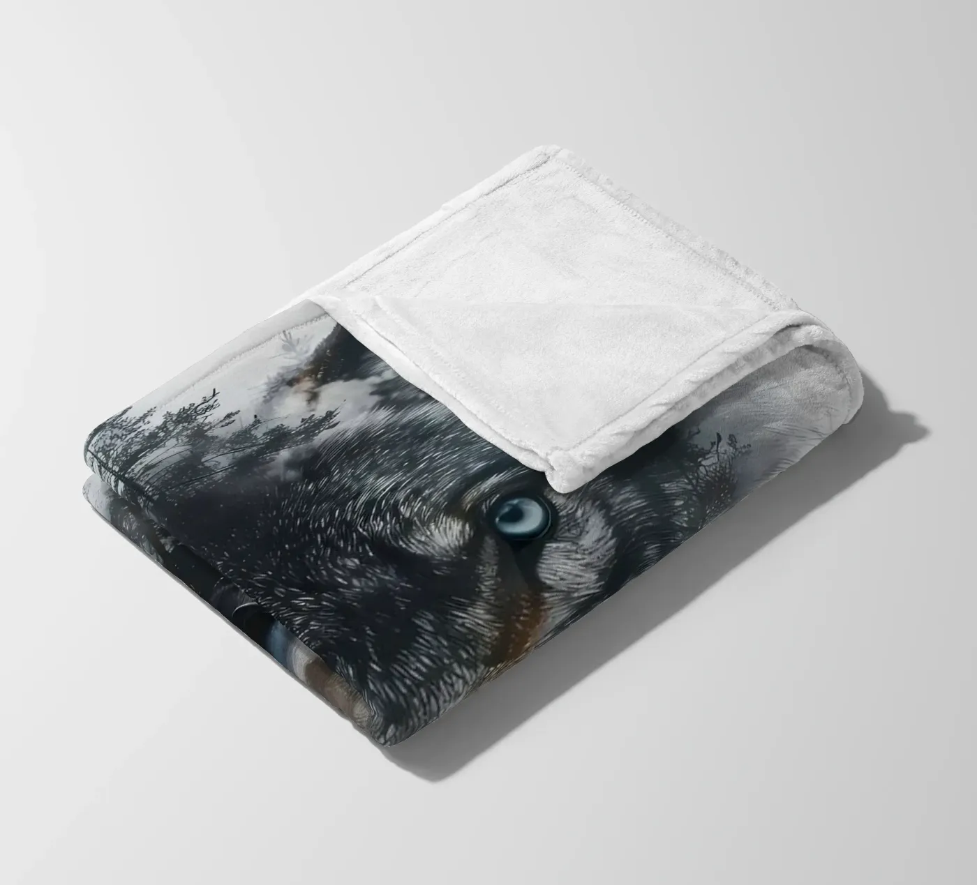 Wolf Tier Fleecedecke von Pierre Walton