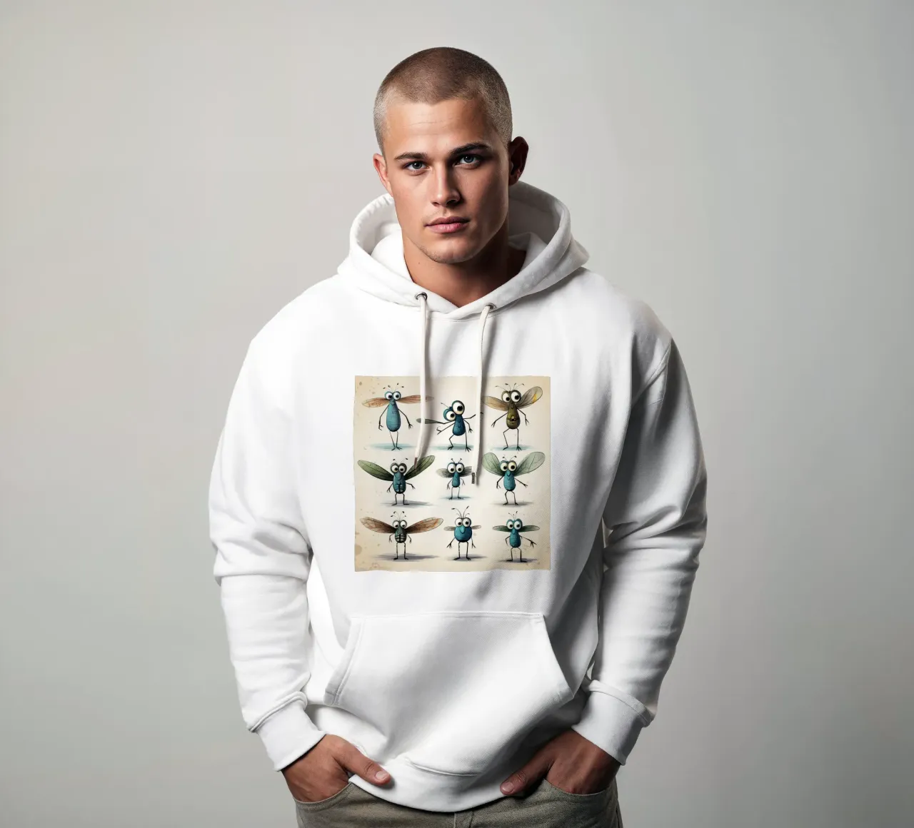 Pandilla de libélulas retro sudadera con capucha de Funny Animals
