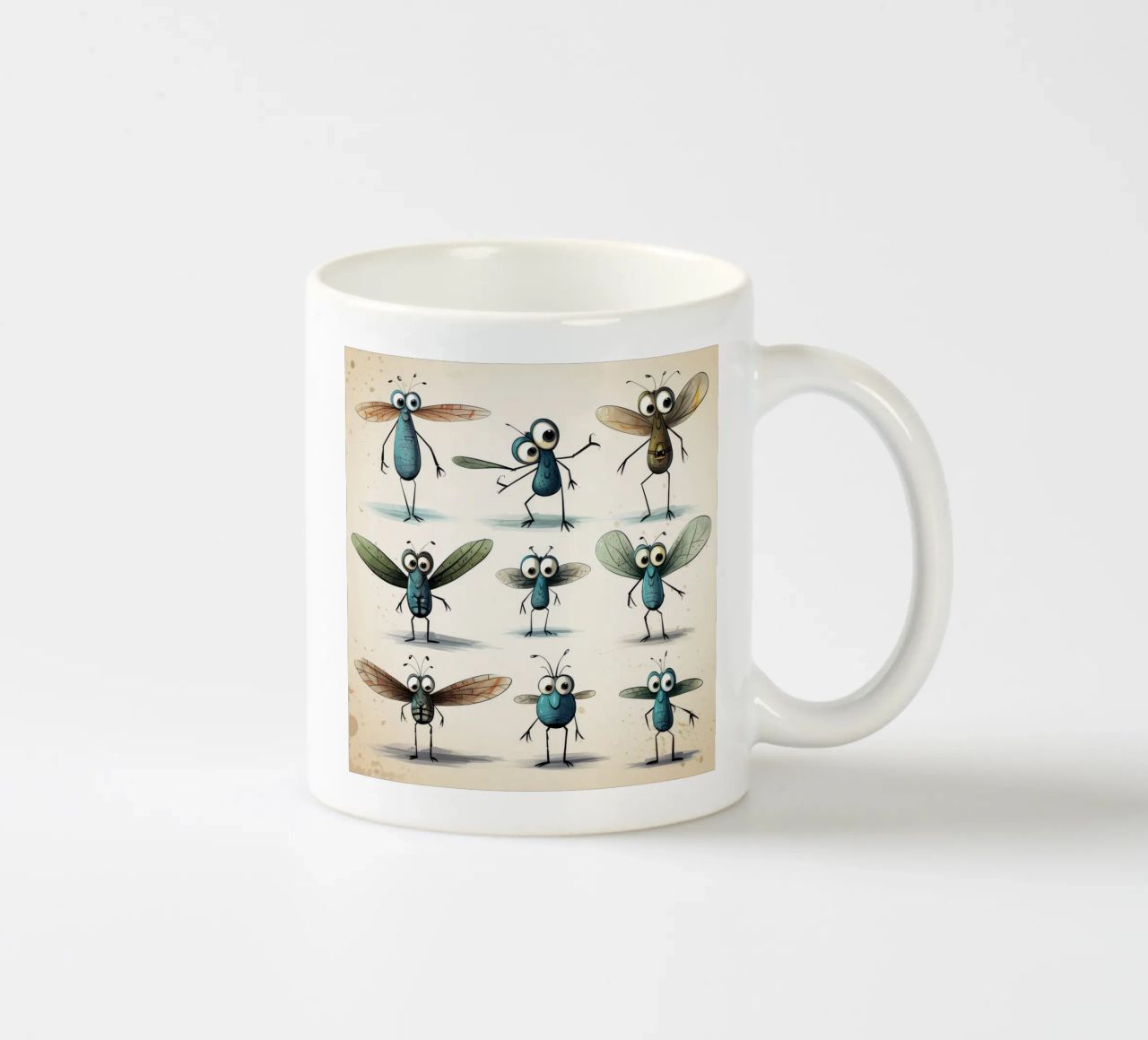 Gang di libellule retrò tazza in ceramica da Funny Animals