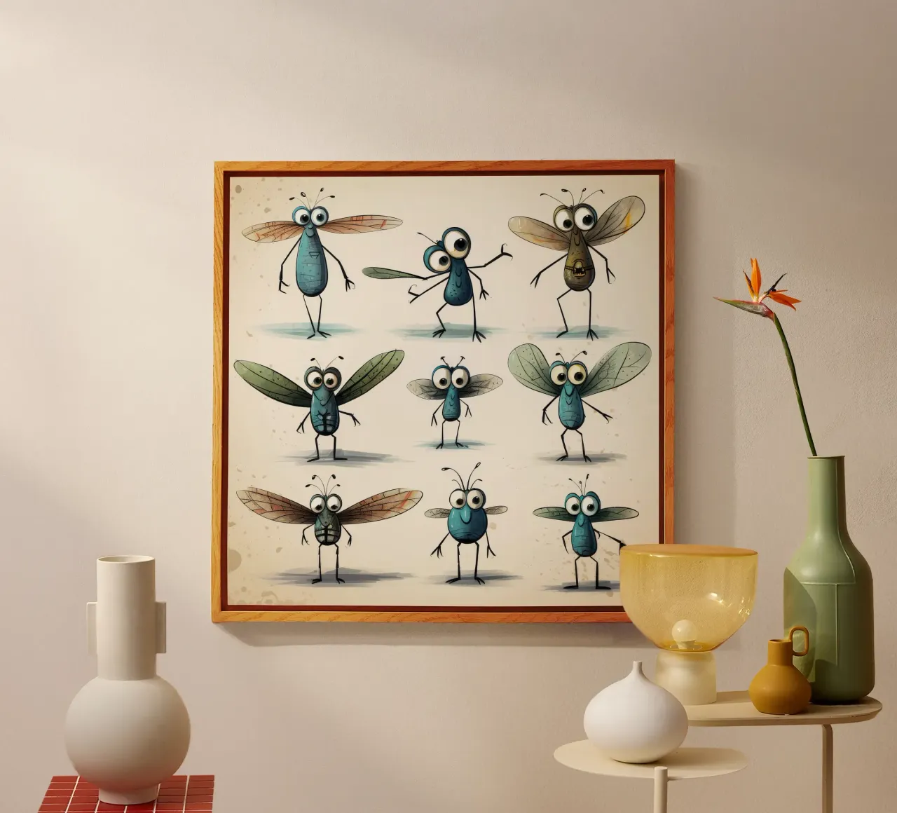 Gang di libellule retrò plexiglass da Funny Animals