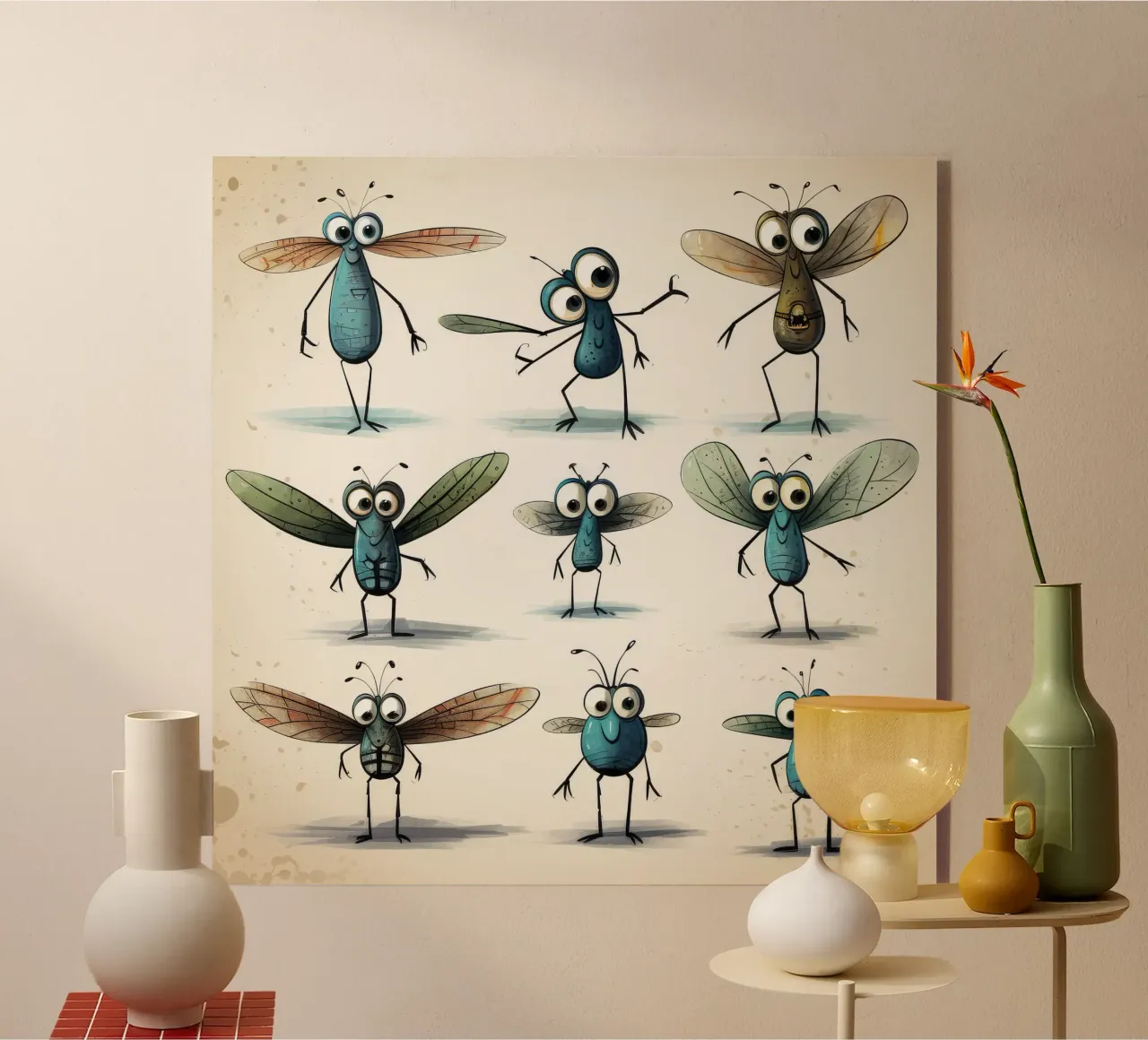 Gang di libellule retrò plexiglass da Funny Animals