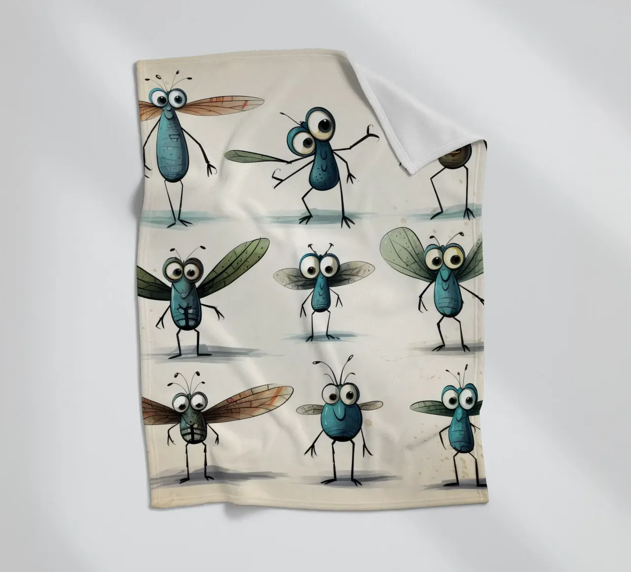 Gang di libellule retrò coperta in pile da Funny Animals