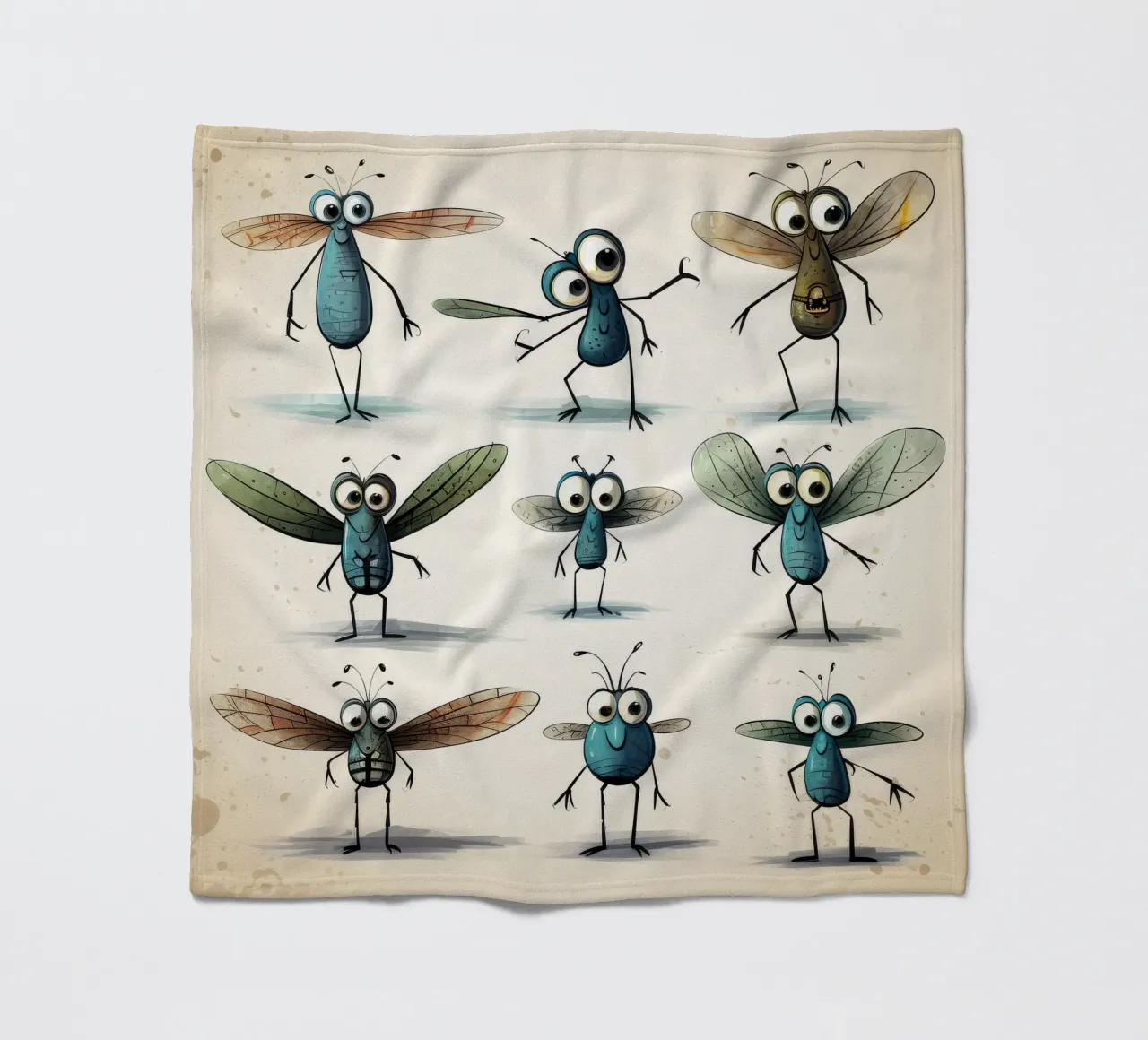 Gang di libellule retrò coperta in pile da Funny Animals