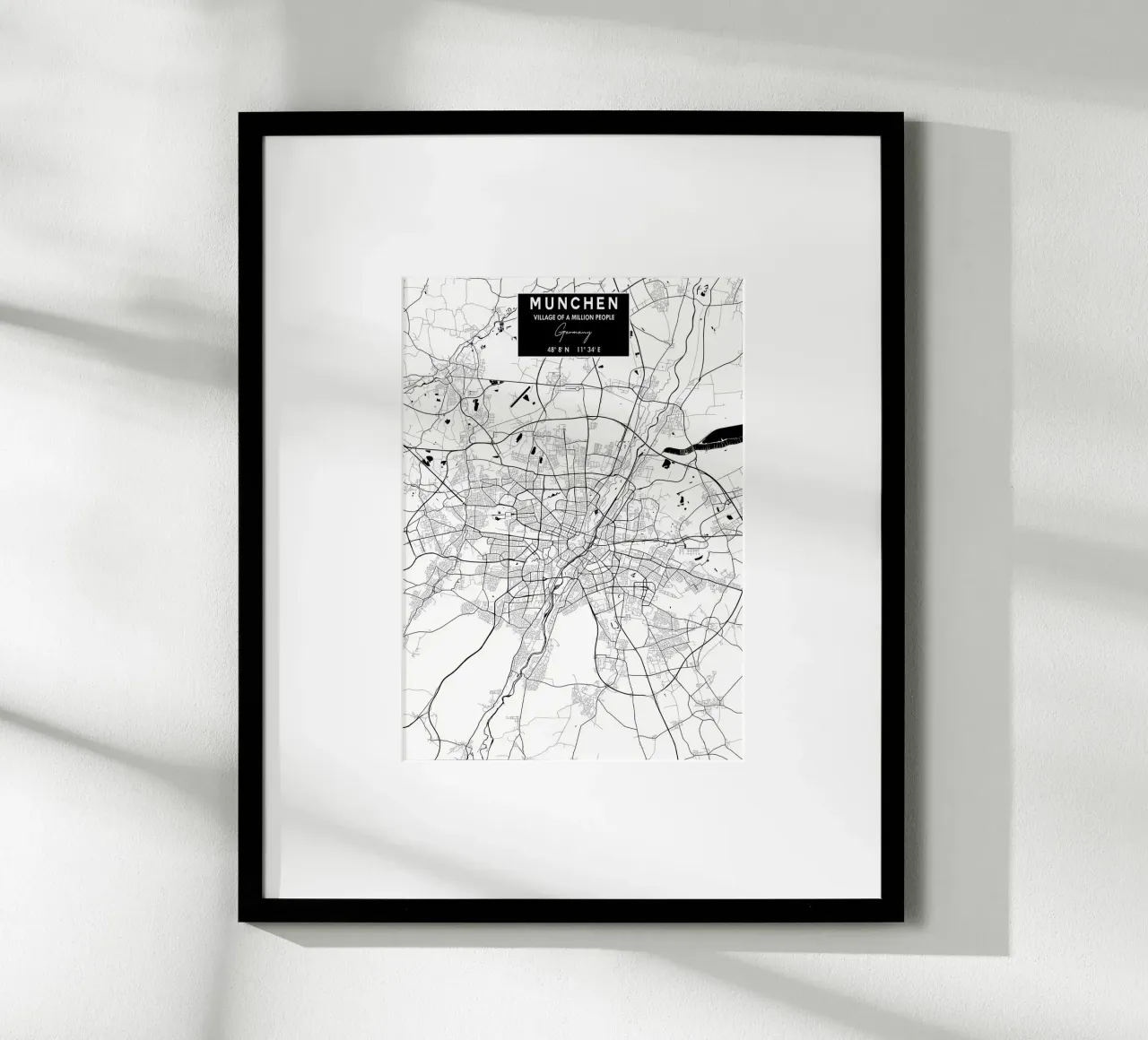 Munchen Germania poster con telaio in alluminio da Christopher Adams