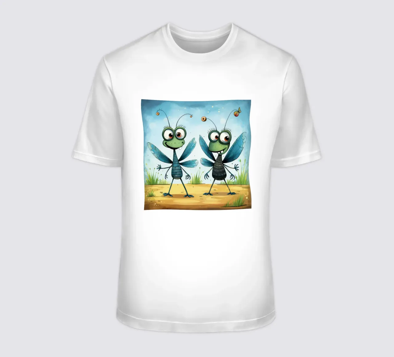 Retro Dragonfly Duo t-shirt by Funny Animals