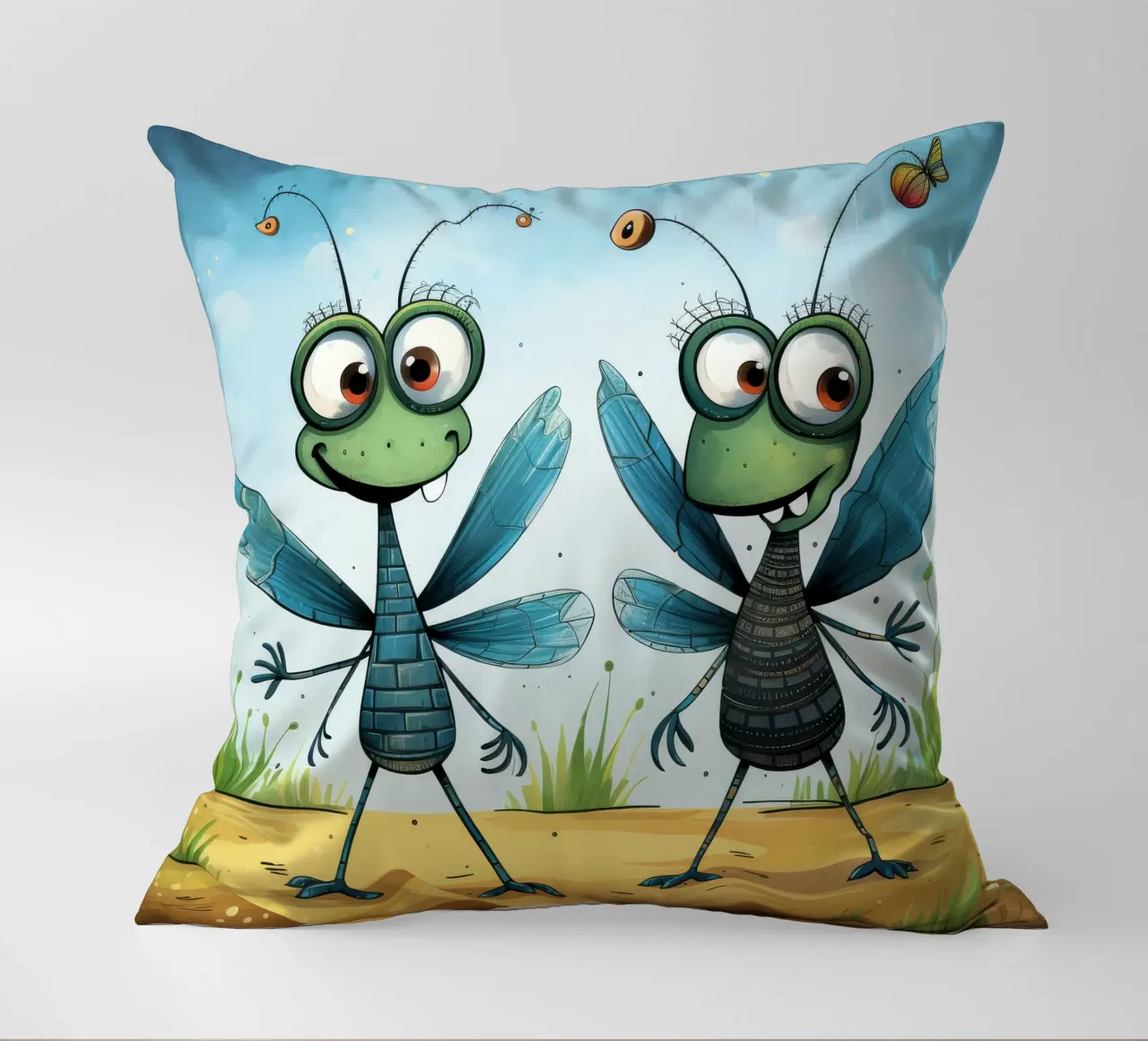Duo di libellule retrò cuscino da Funny Animals