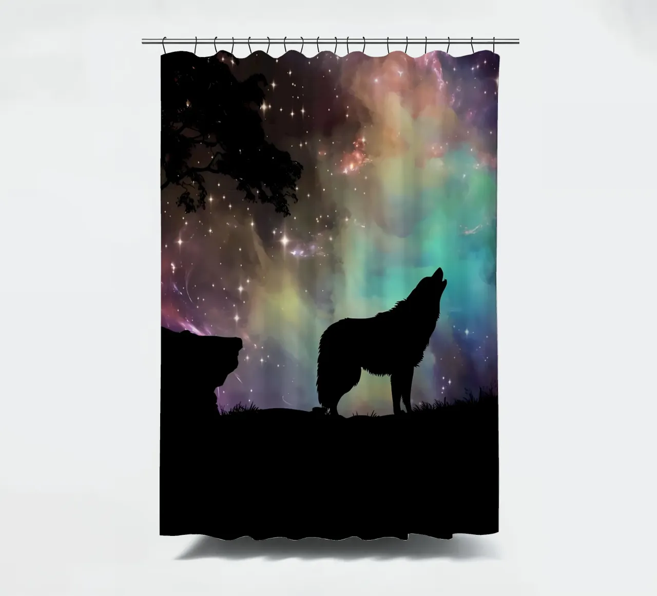 Animale lupo tenda da doccia da Pierre Walton