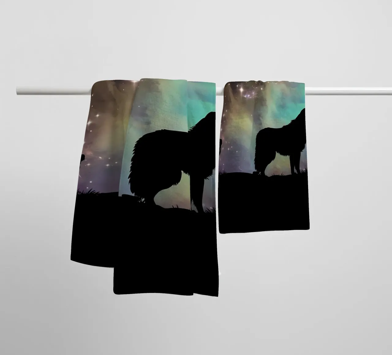 Animale lupo asciugamano da bagno da Pierre Walton