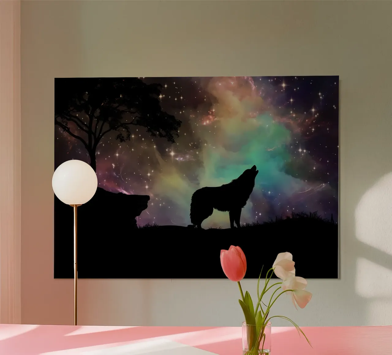 Wolf Dier poster van Pierre Walton