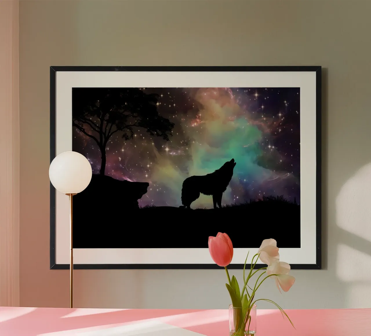 Wolf Dier poster van Pierre Walton