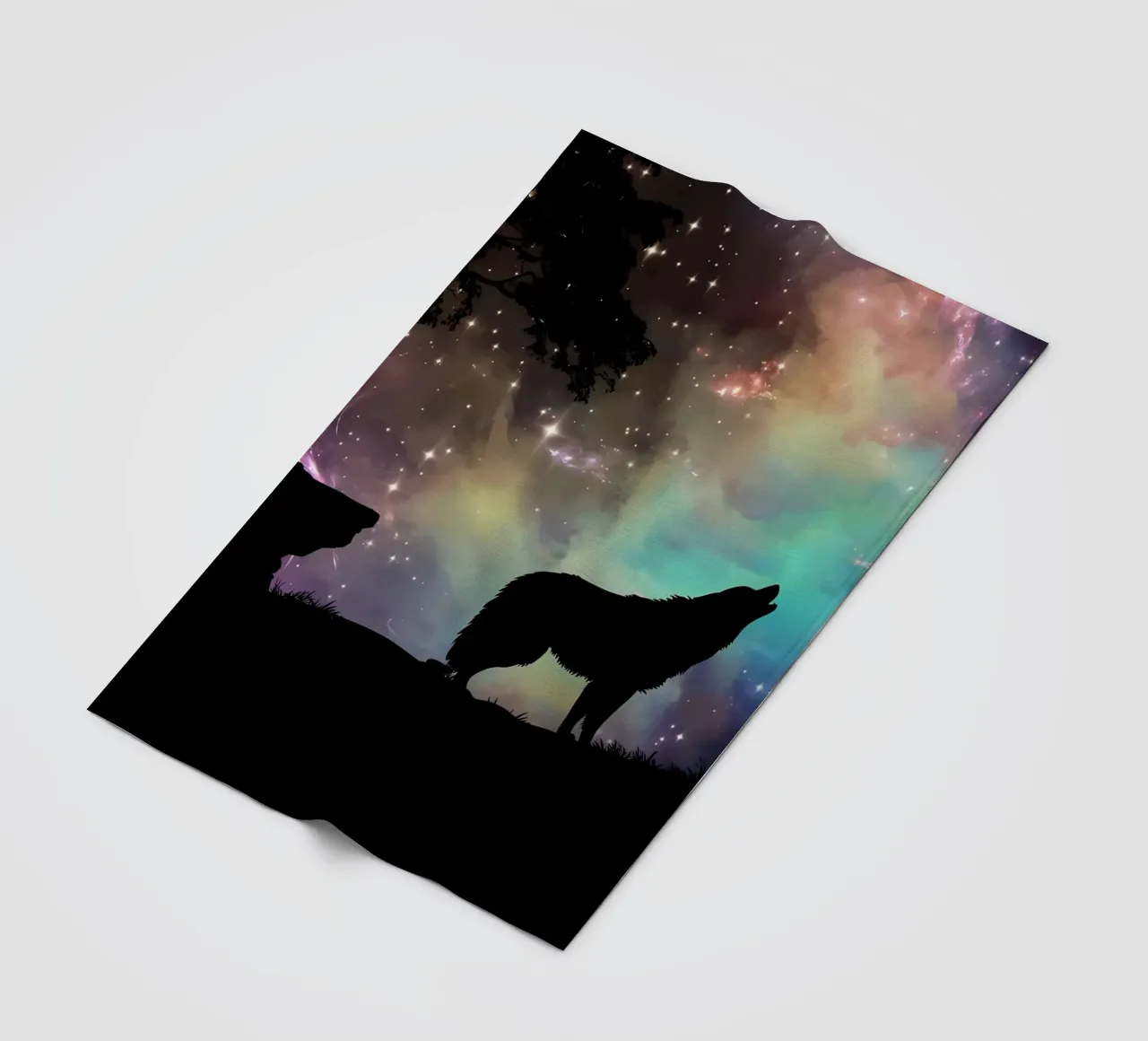 Animale lupo coperta in pile da Pierre Walton