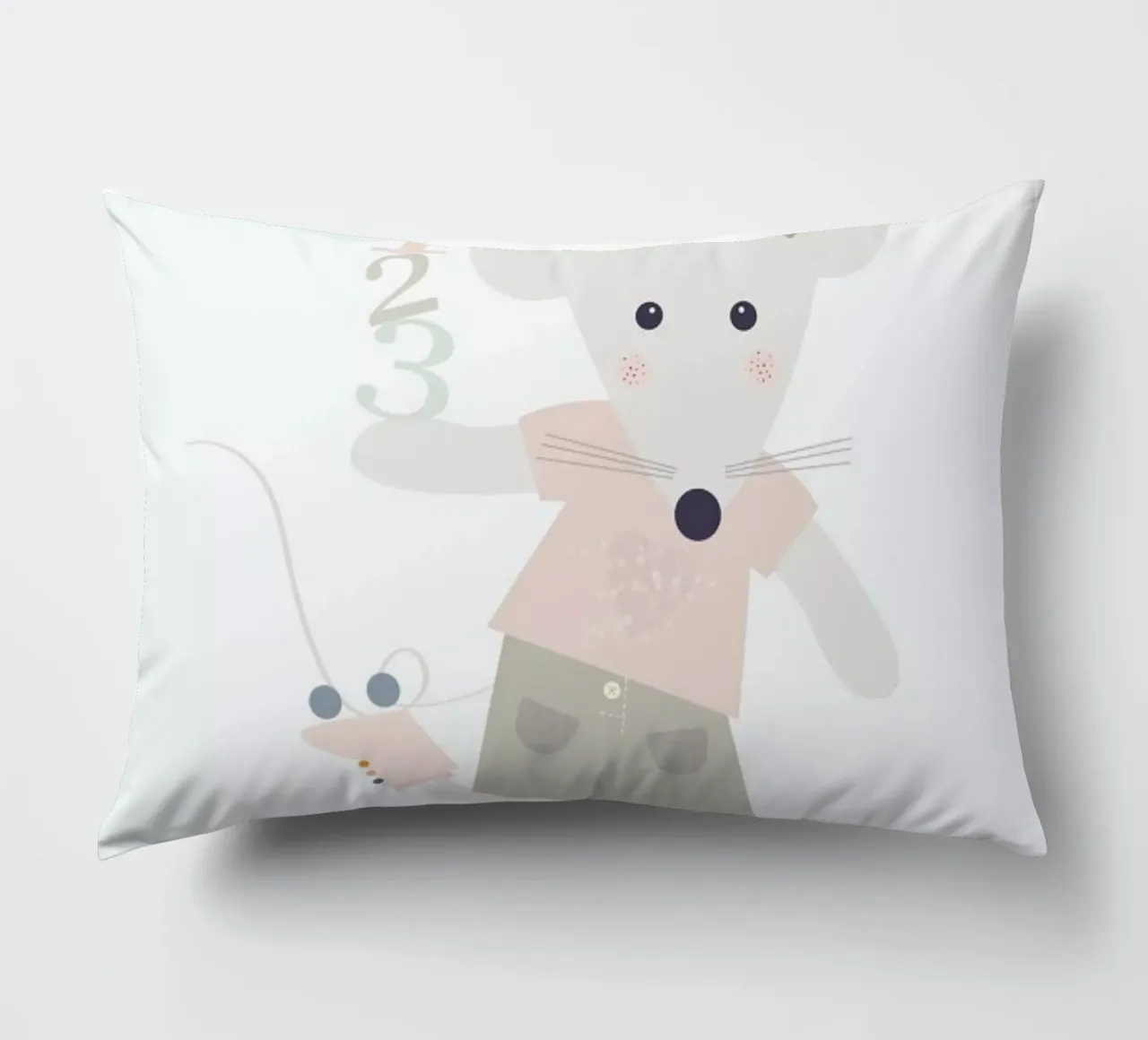Mice Bird Number cuscino da JaySan Studio