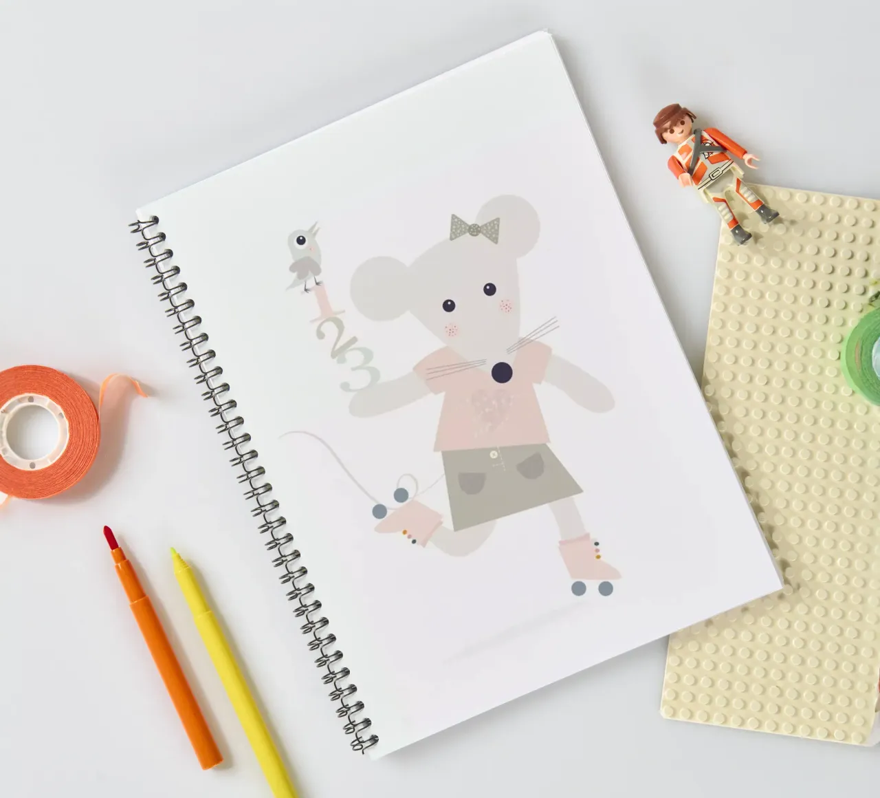 Mice Bird Number spiral notebook by JaySan Studio