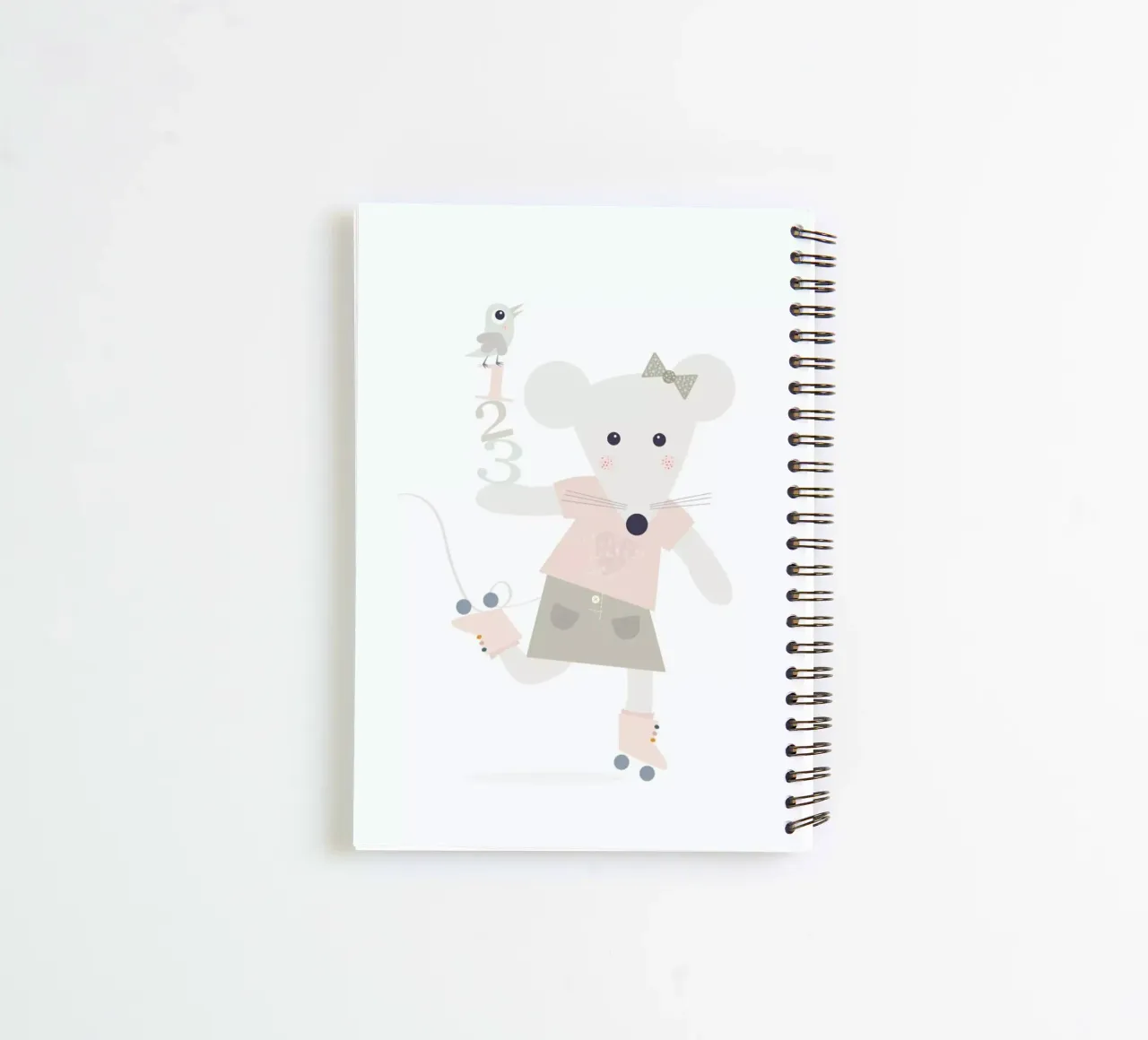 Mice Bird Number spiral notebook by JaySan Studio