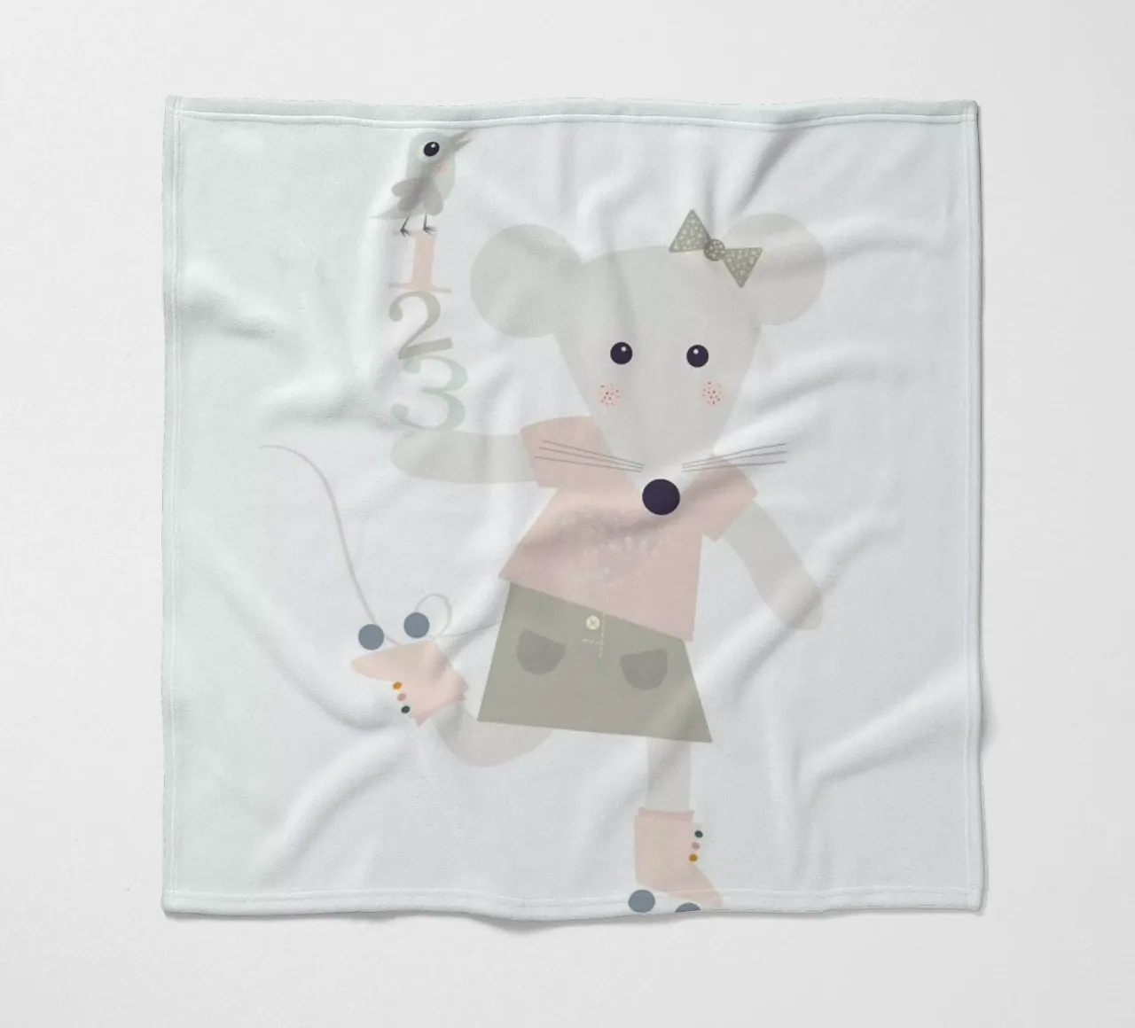 Mice Bird Number coperta in pile da JaySan Studio
