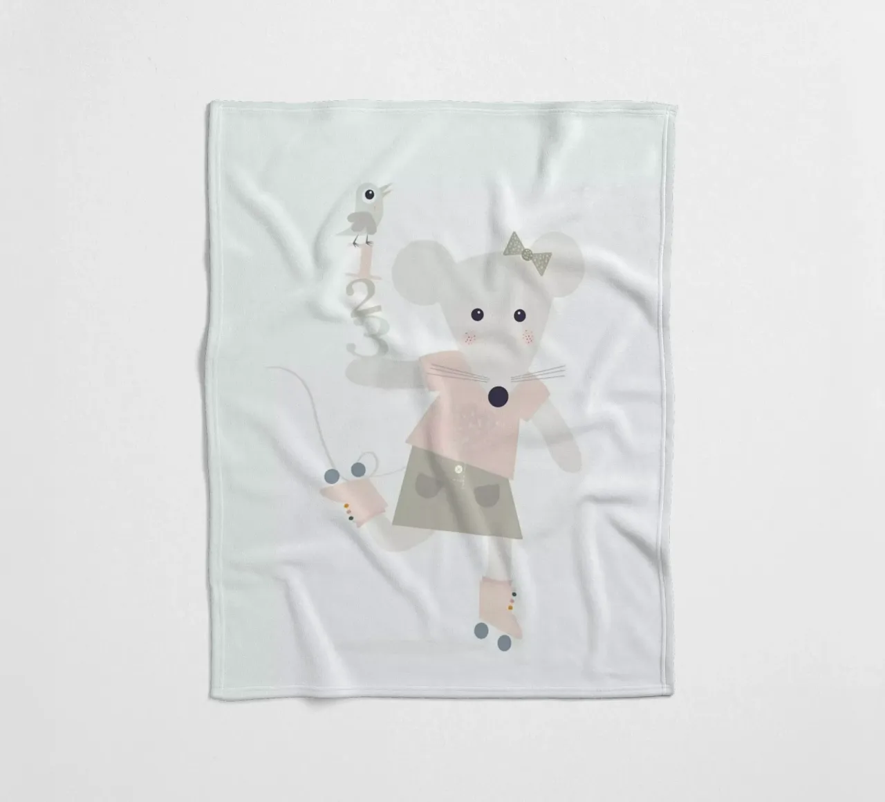 Mice Bird Number coperta in pile da JaySan Studio