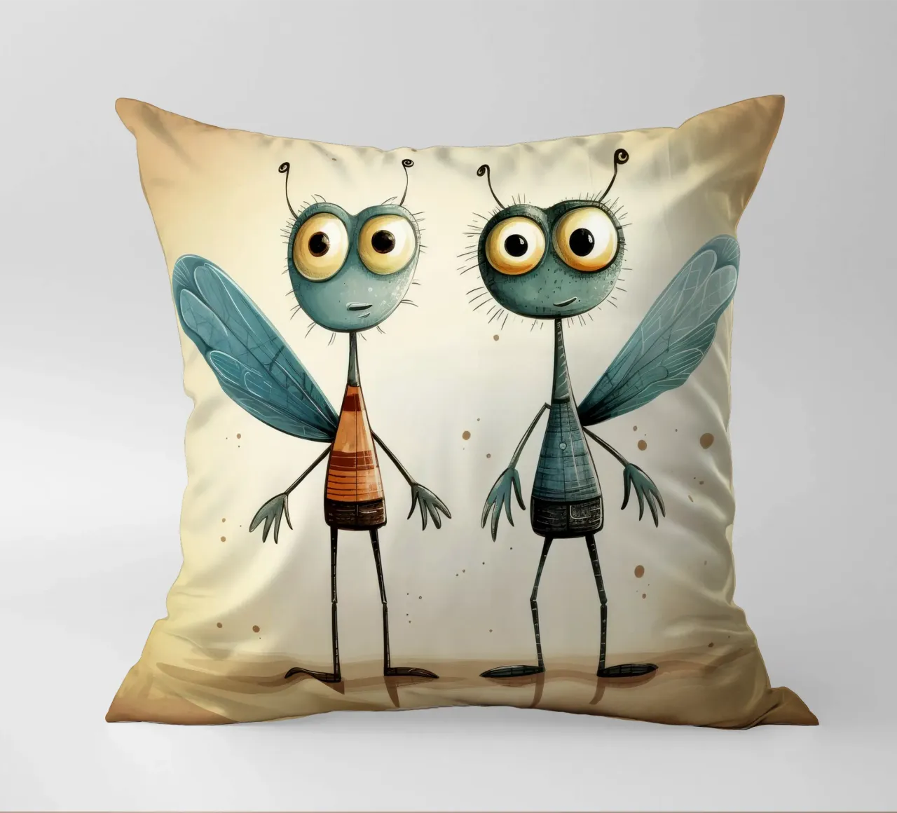 Duo di libellule retrò cuscino da Funny Animals