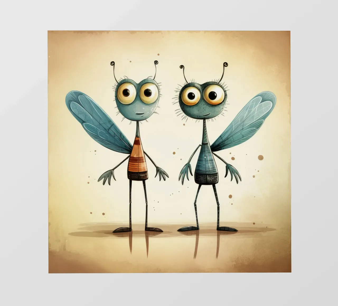 Duo di libellule retrò pellicola backlit da Funny Animals