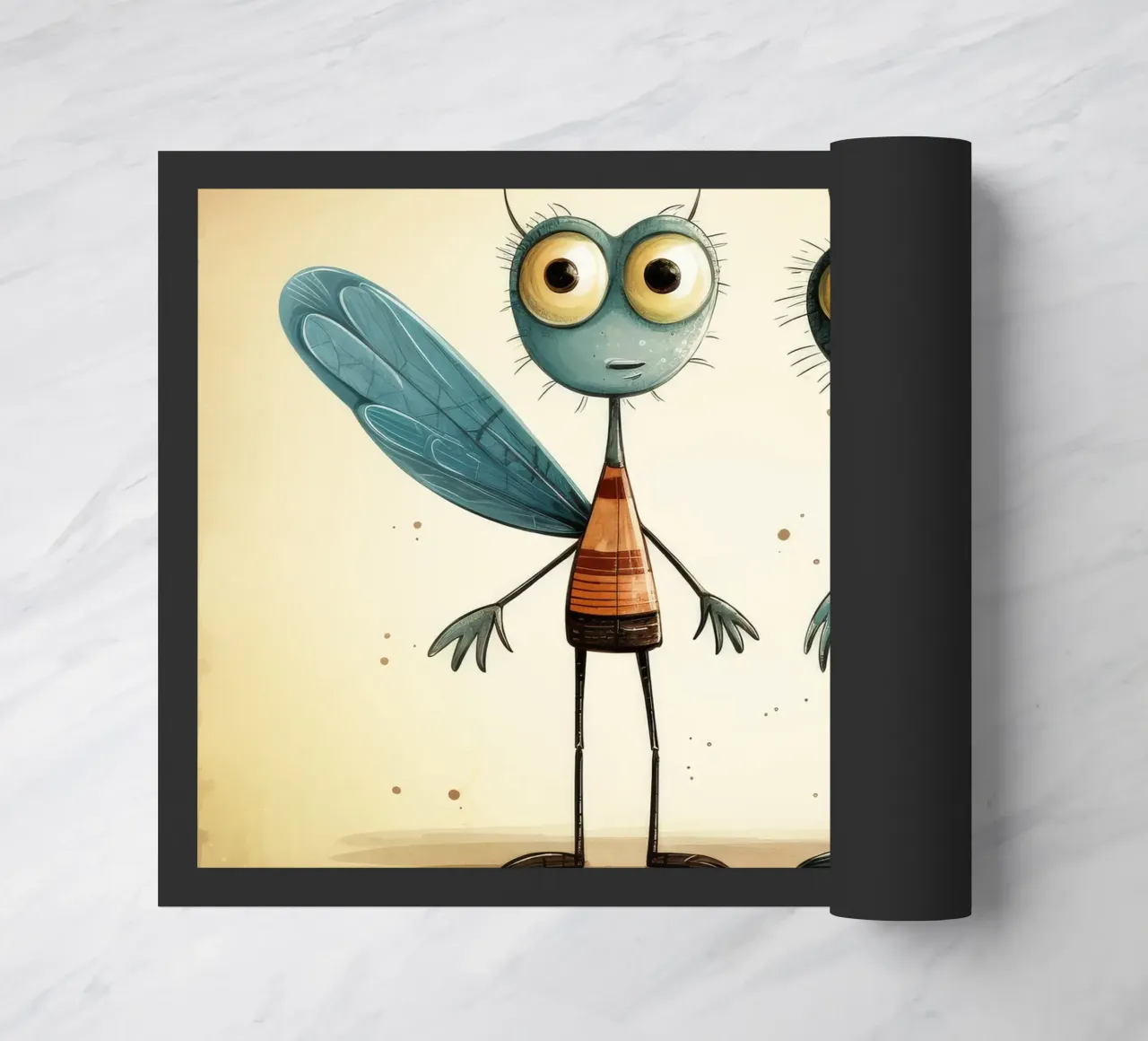 Duo di libellule retrò zerbino da Funny Animals