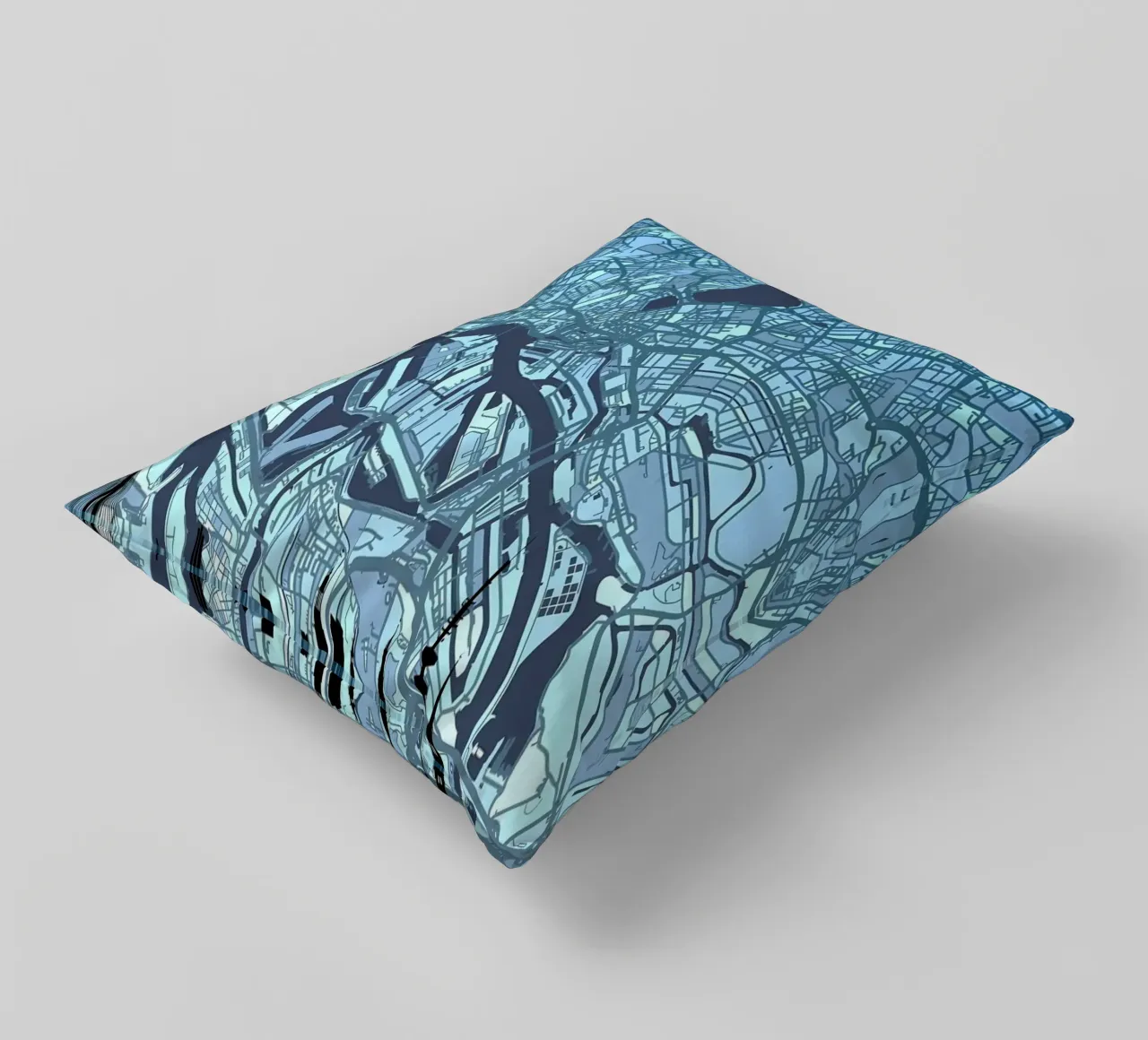 Amburgo Mappa Skyline cuscino da Christopher Adams