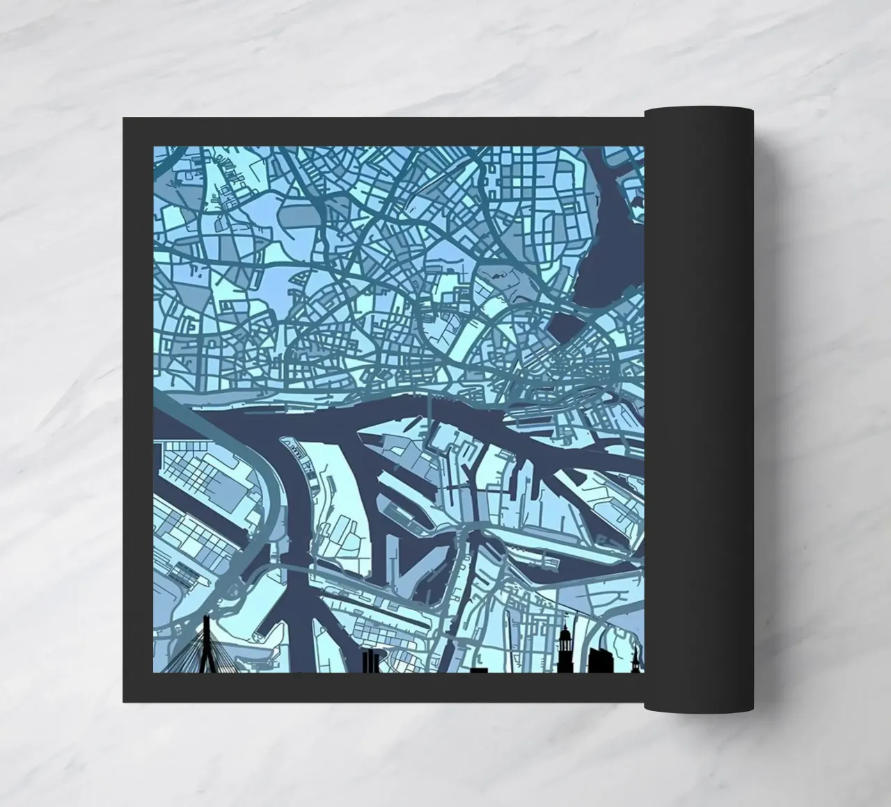 Amburgo Mappa Skyline zerbino da Christopher Adams