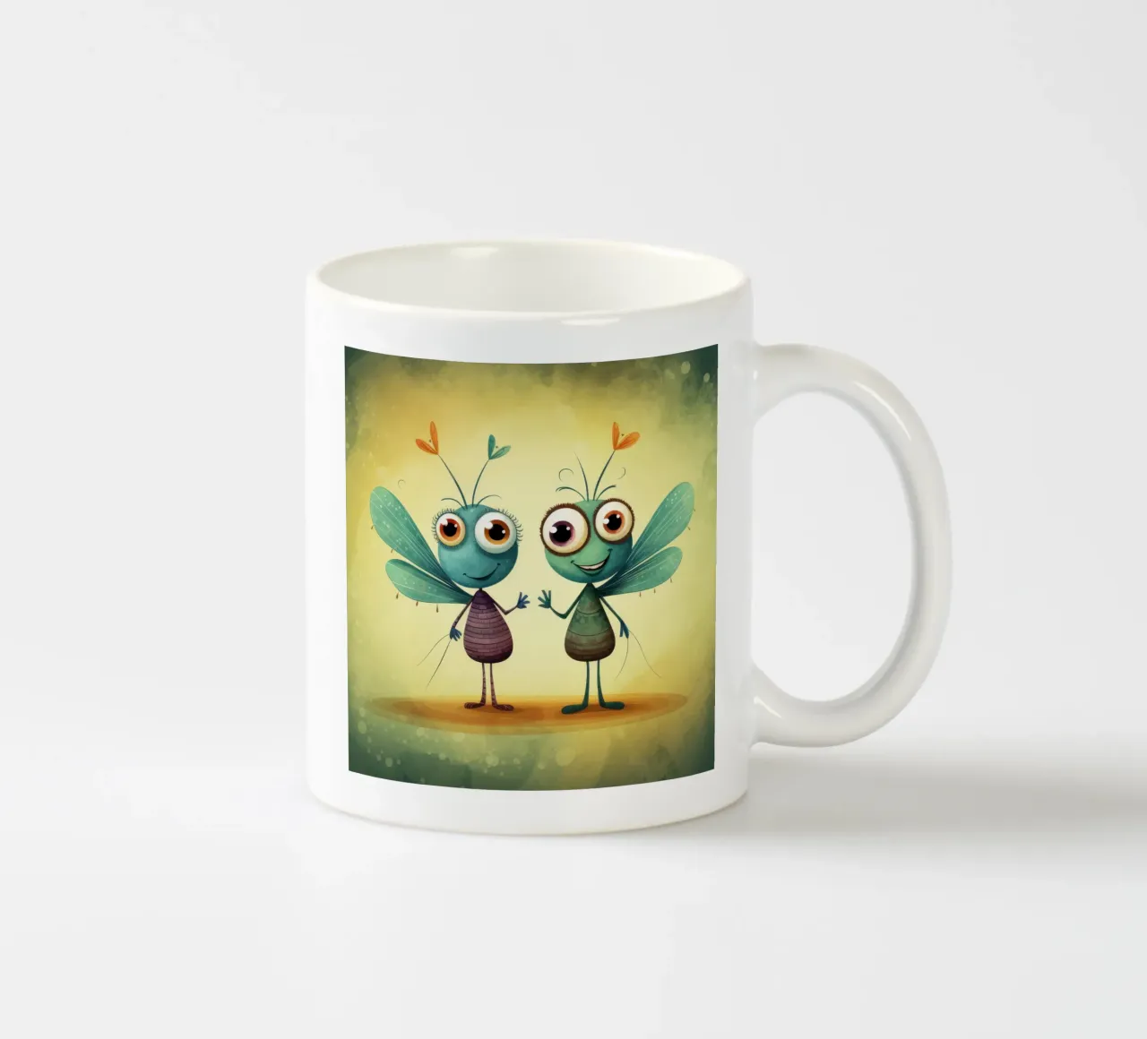 Duo di libellule retrò tazza in ceramica da Funny Animals
