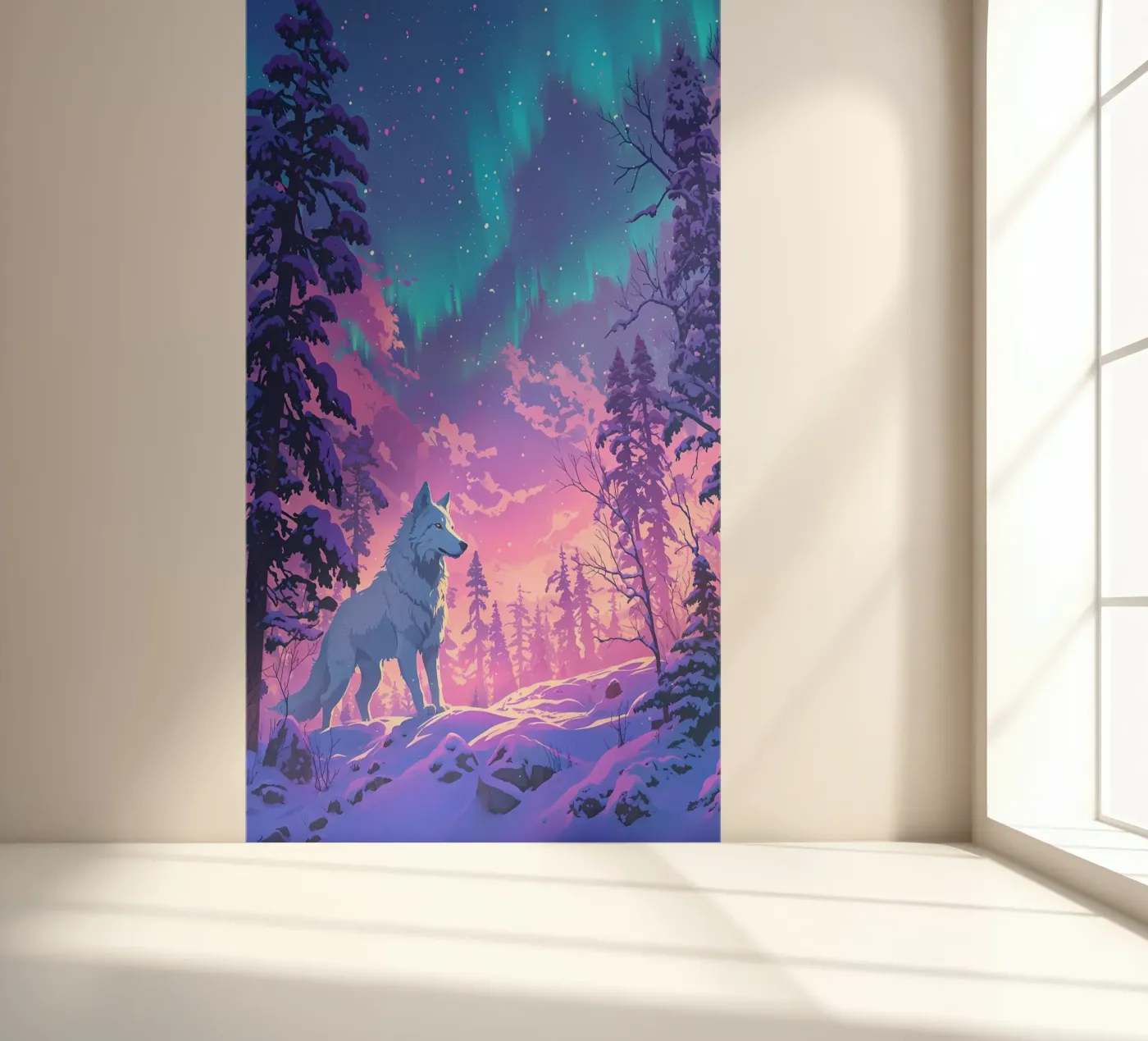 Wolf Dier fotobehang van Pierre Walton