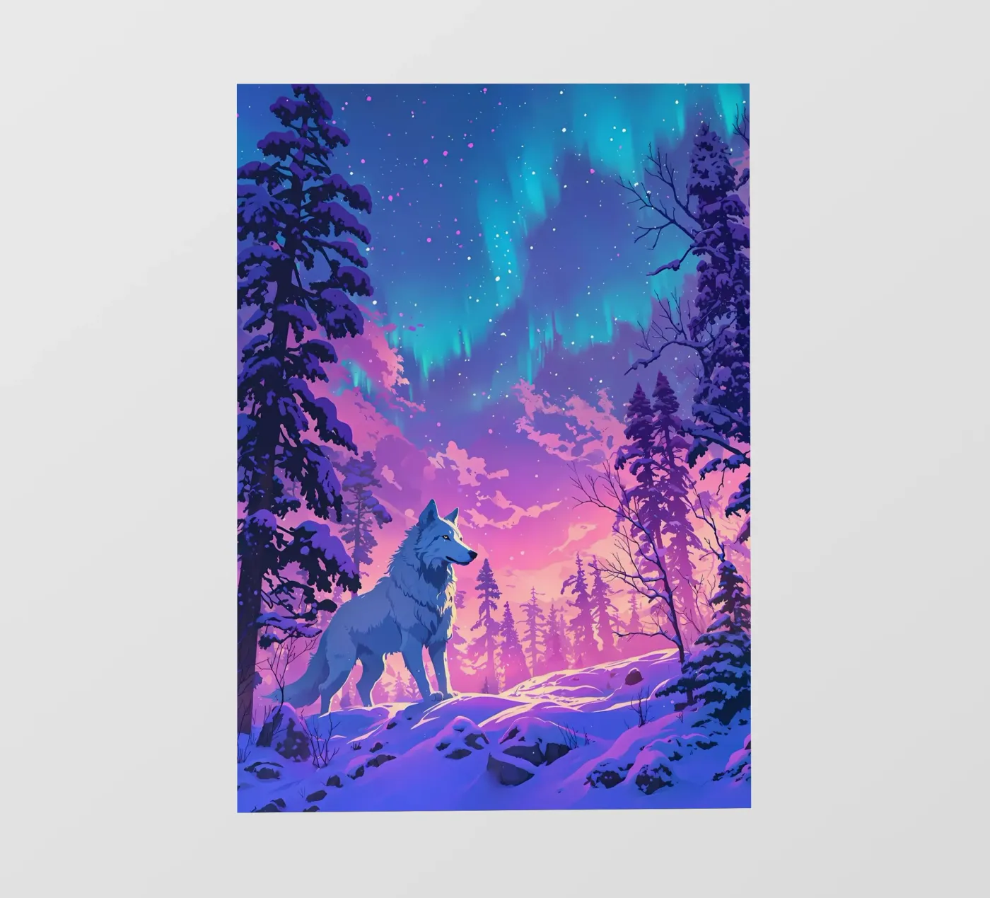 Wolf Dier fotobehang van Pierre Walton