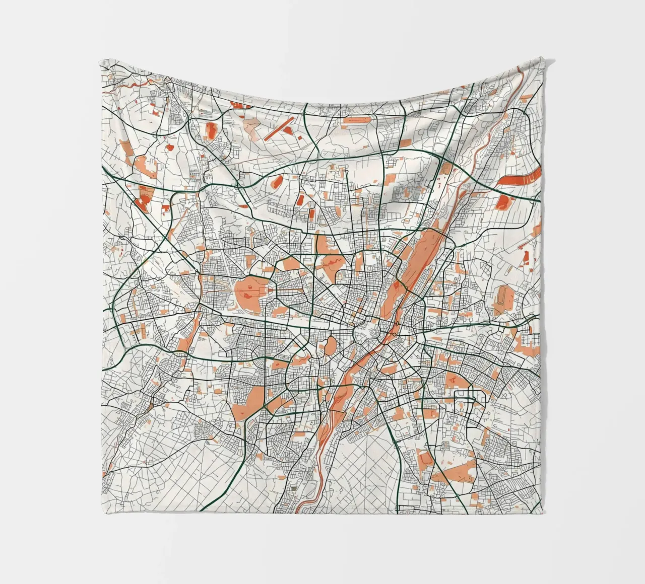 Monaco di Baviera Mappa della città Bohemien coperta in pile da Christopher Adams
