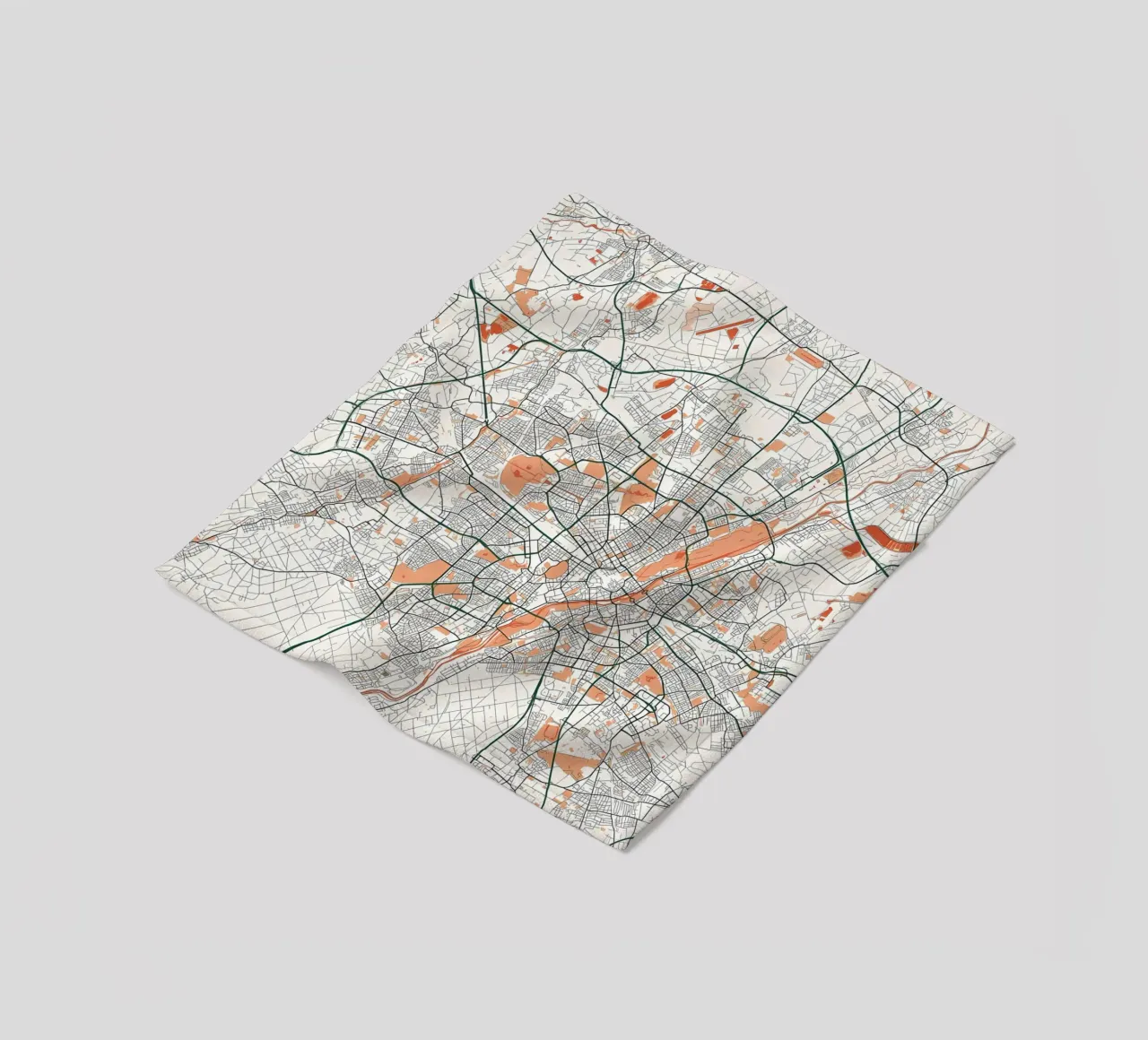Monaco di Baviera Mappa della città Bohemien coperta in pile da Christopher Adams